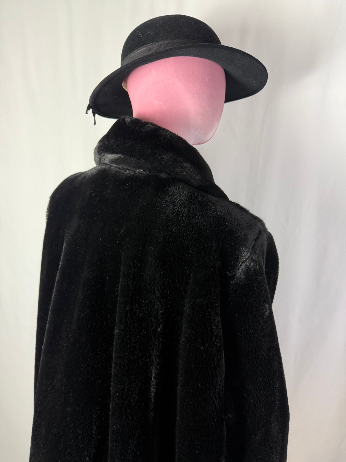 Teddy coat anni ‘80 in eco pelliccia - TG. 44 circa