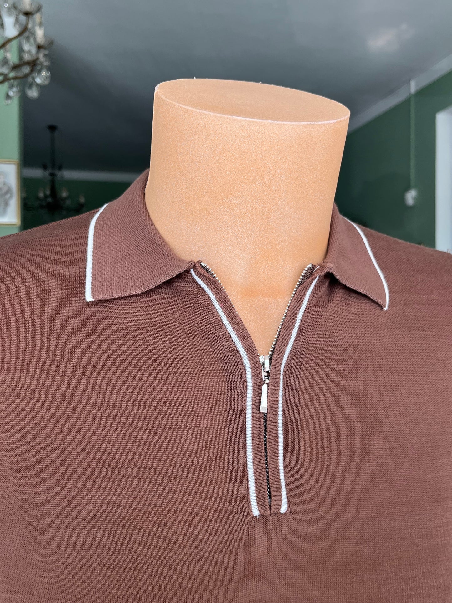 Polo a maniche corte cotone/lino tg. 54