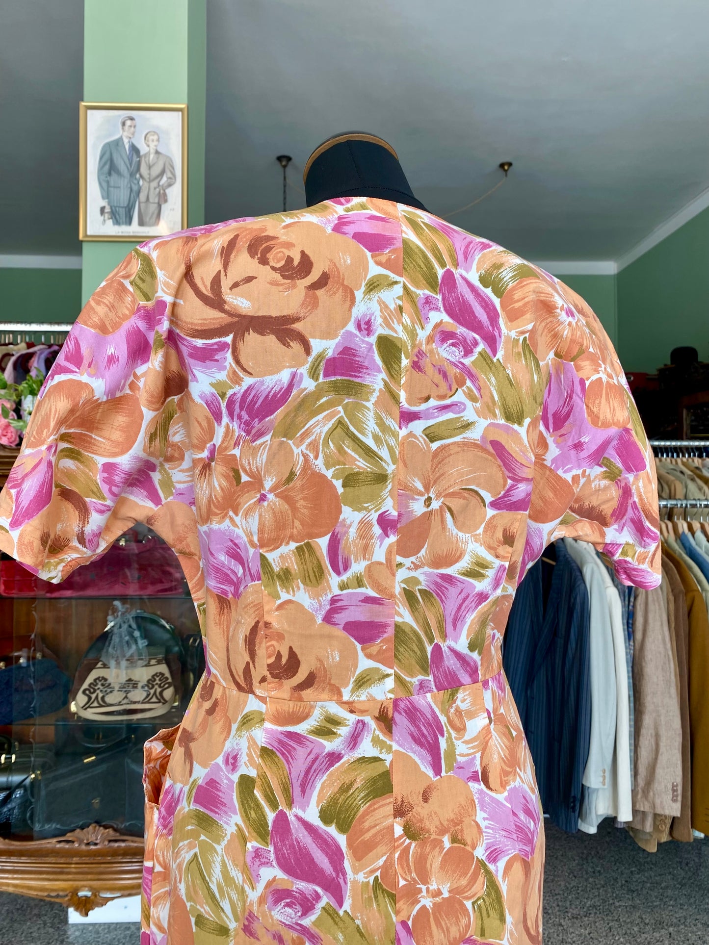 Abito in cotone con stamp floreale - TG. 42 circa