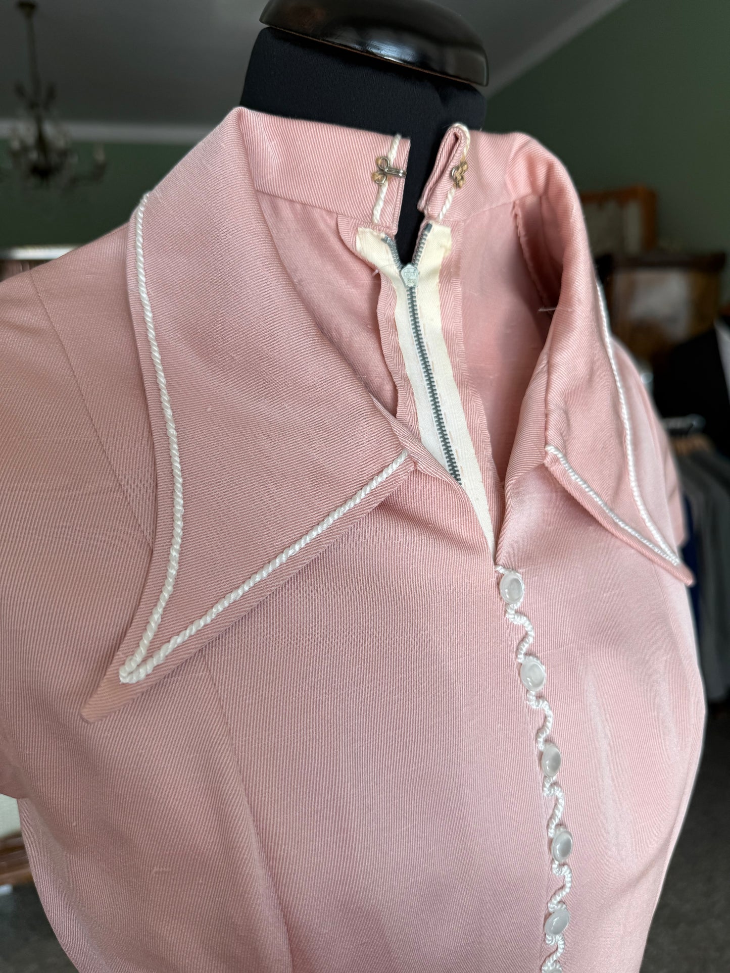 Abito rosa anni ’70 alla Garçonne - TG. 38