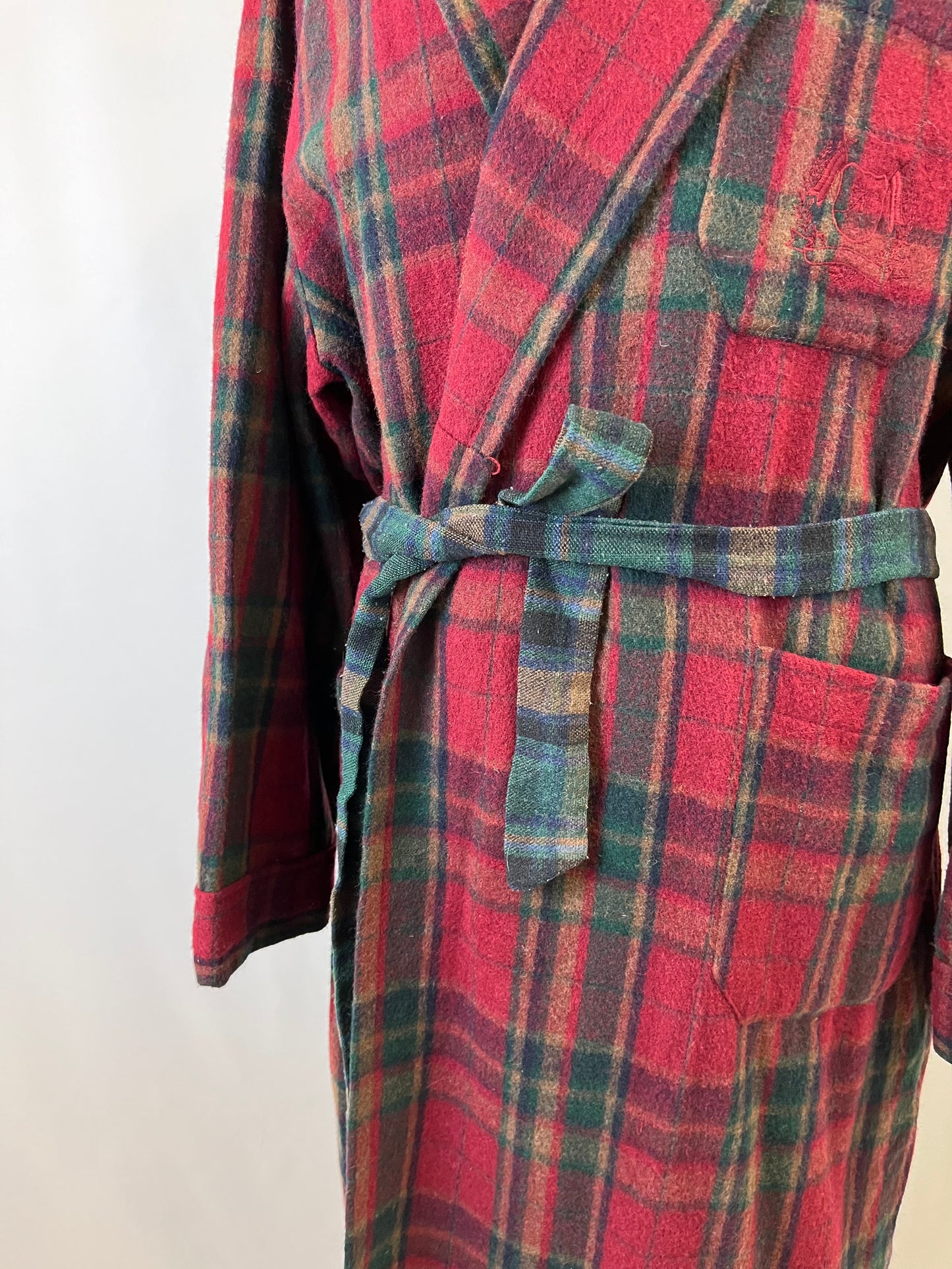 Vestaglia da camera borgoga a quadri XL-XXL