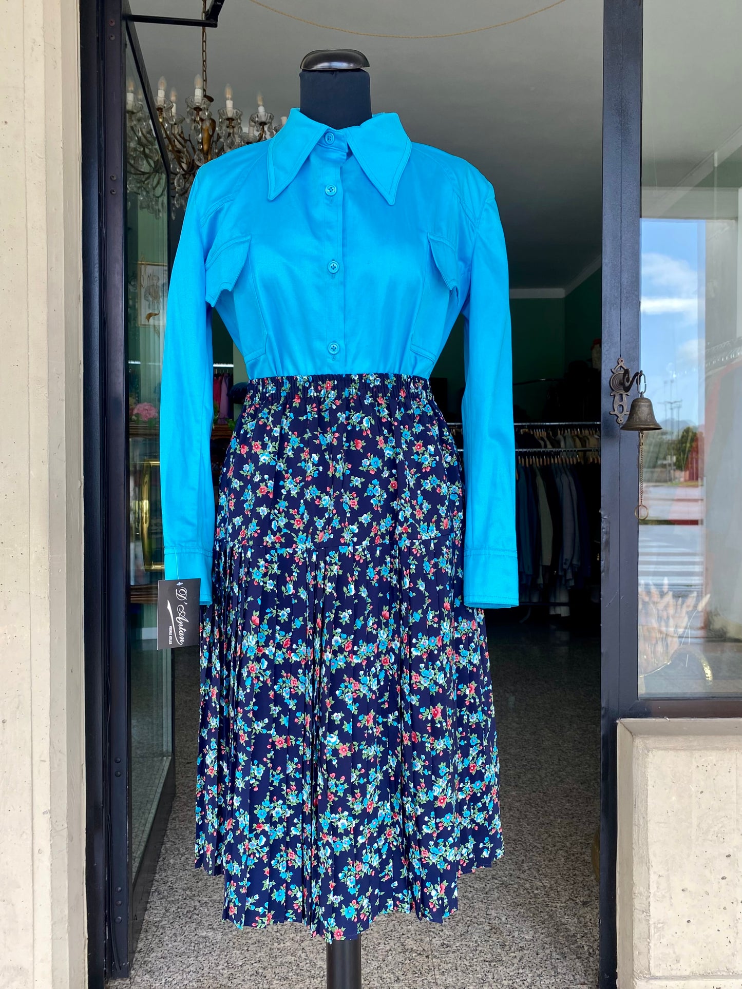 Camicia anni ‘70 azzurra - TG. 44/46