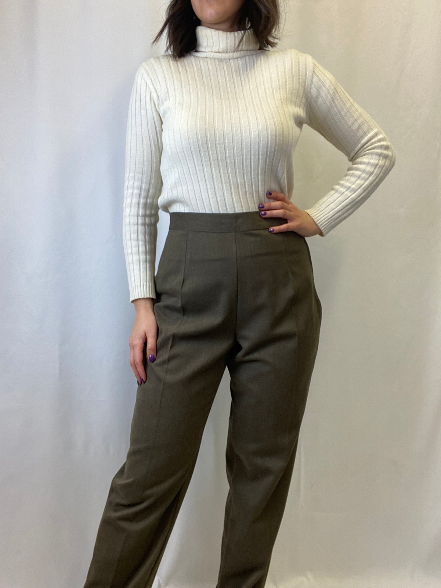 Pantaloni color cachi - TG. 42/44