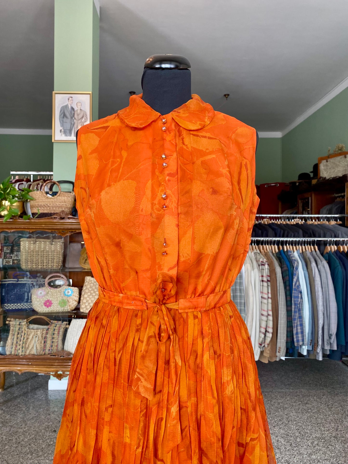 Abito sartoriale anni ‘60 in organza di seta - TG. 38/40