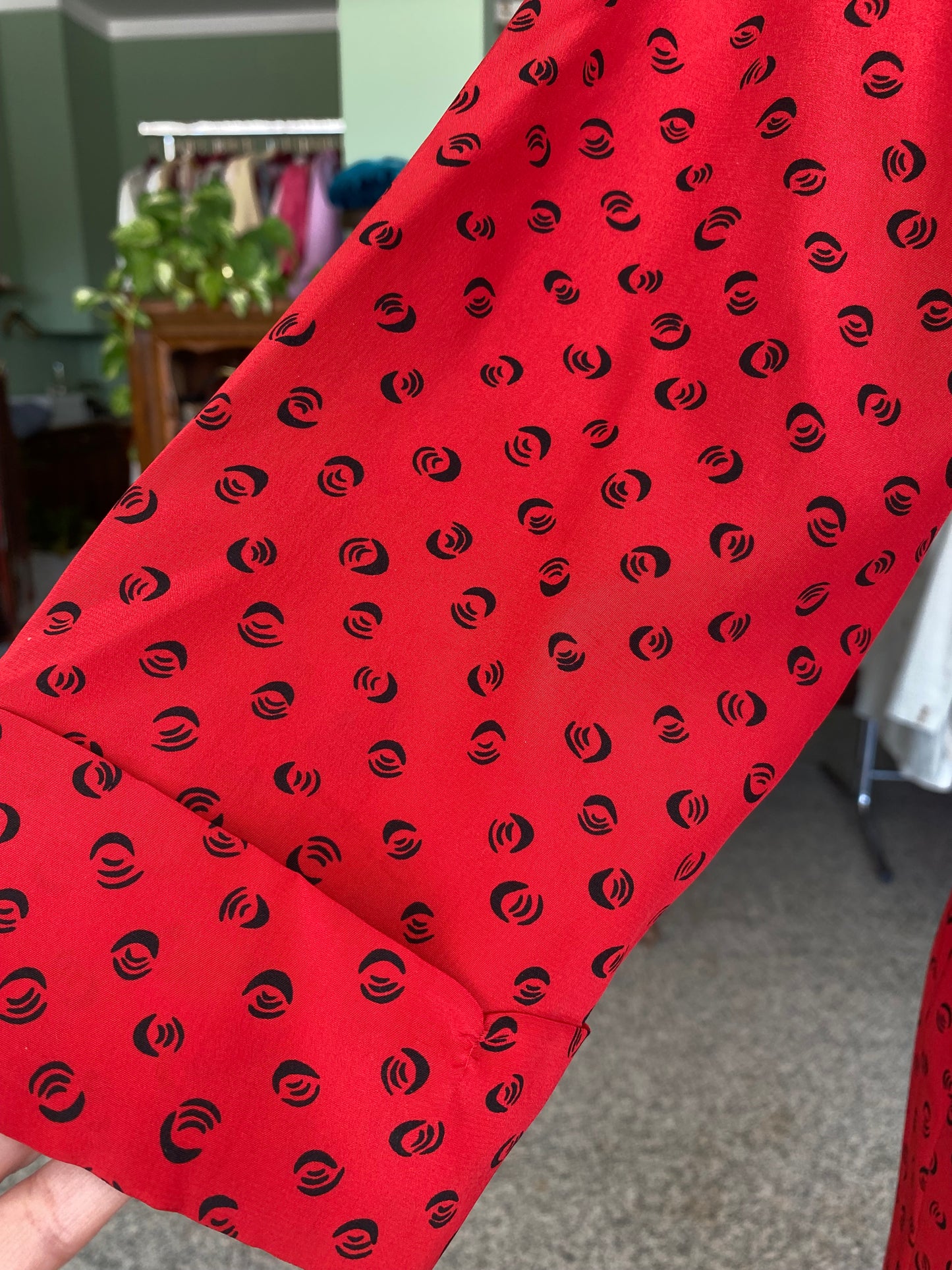 Abito rosso sartoriale in seta - TG. 40/42