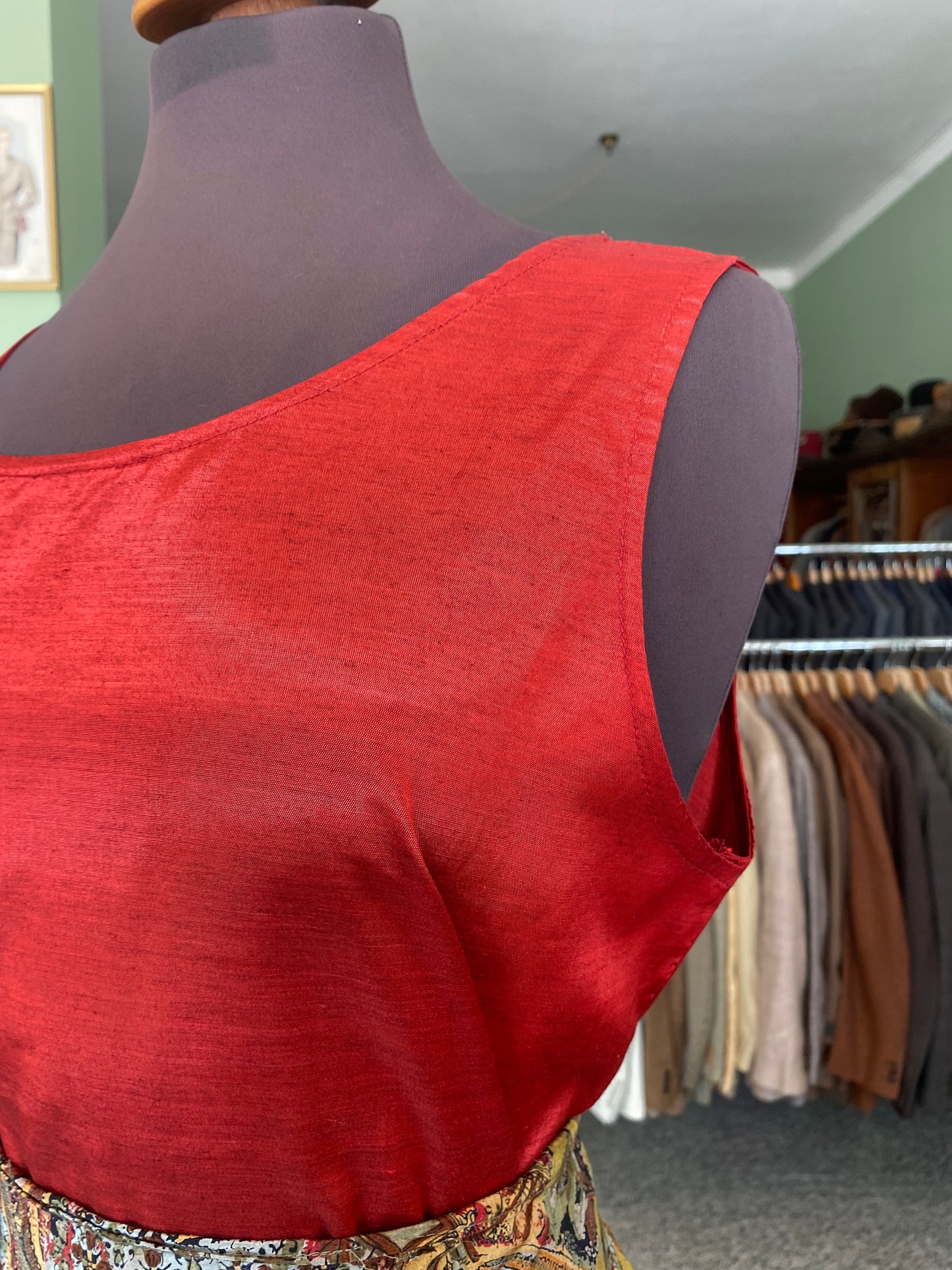Top rosso in shantung - TG. 46