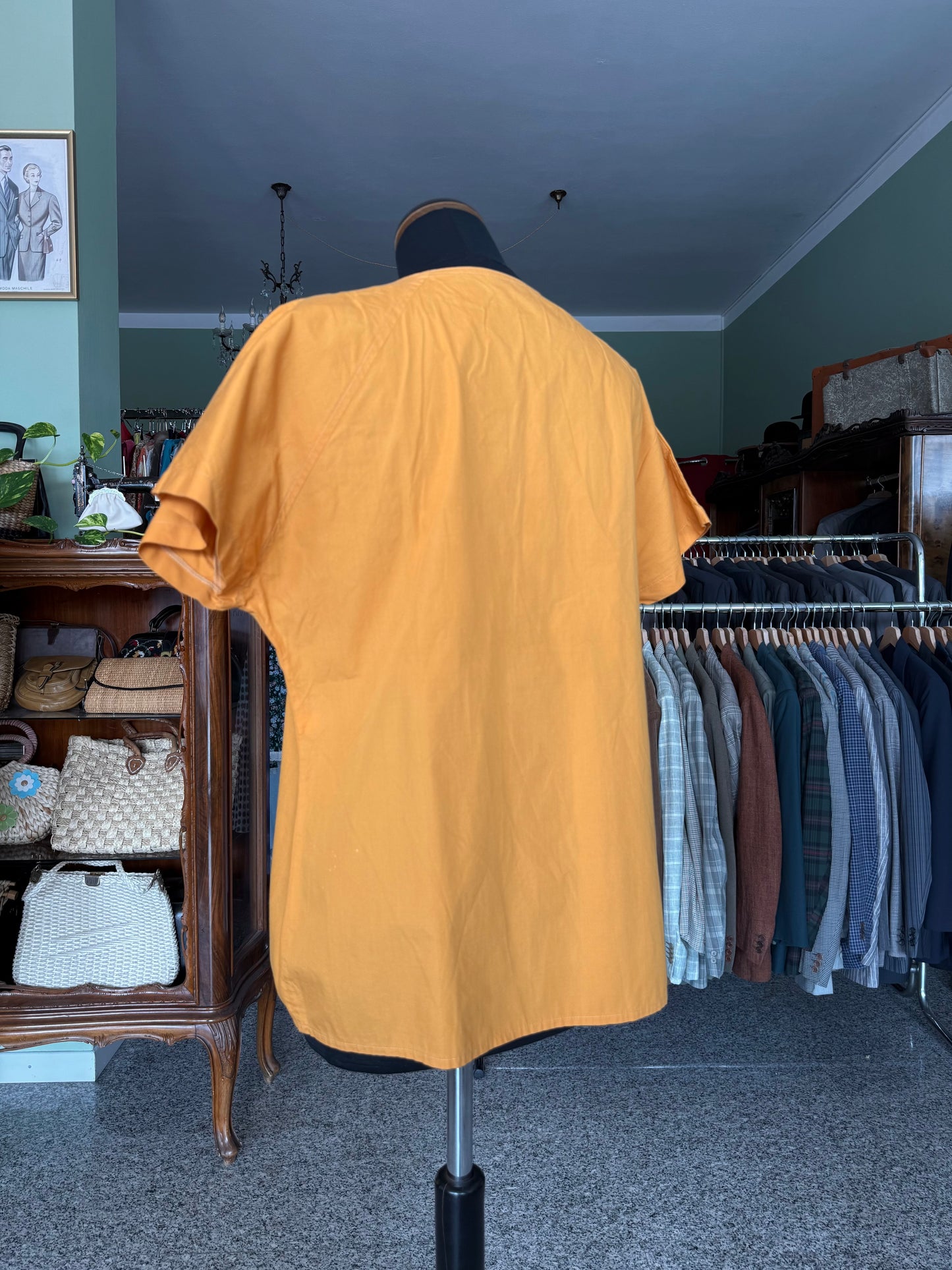 Camicia giallo ocra in cotone - TG. 46 circa