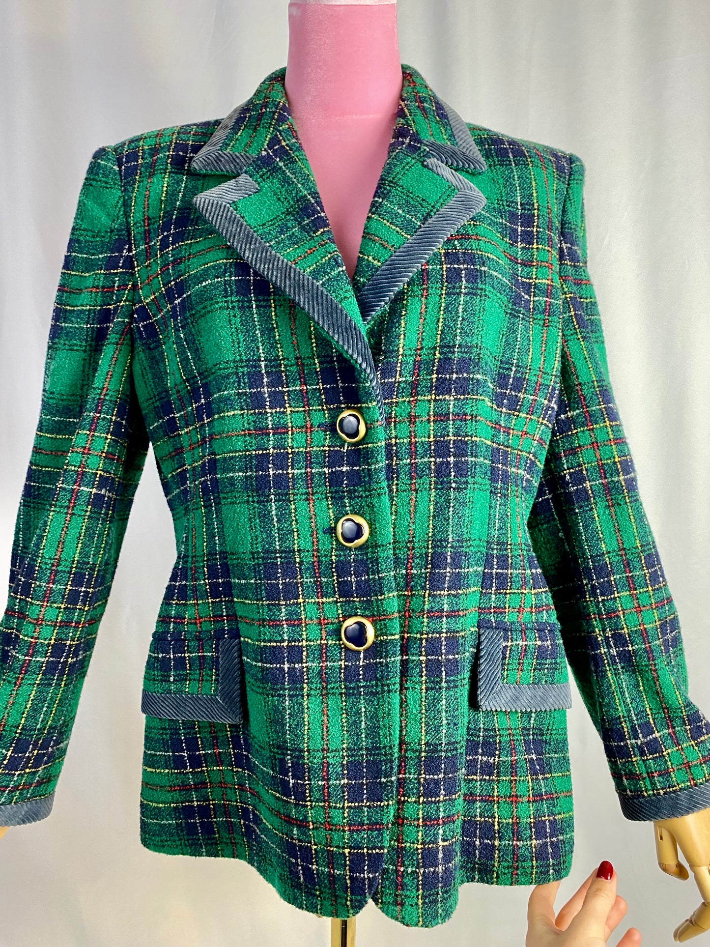 Giacca di lana in tartan - TG. 48