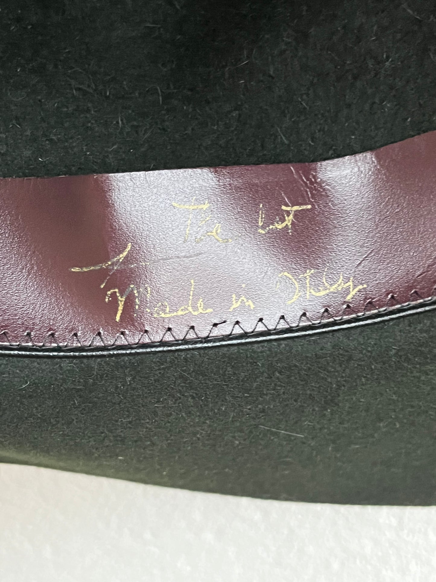 Cappello anni ‘70 verde bosco