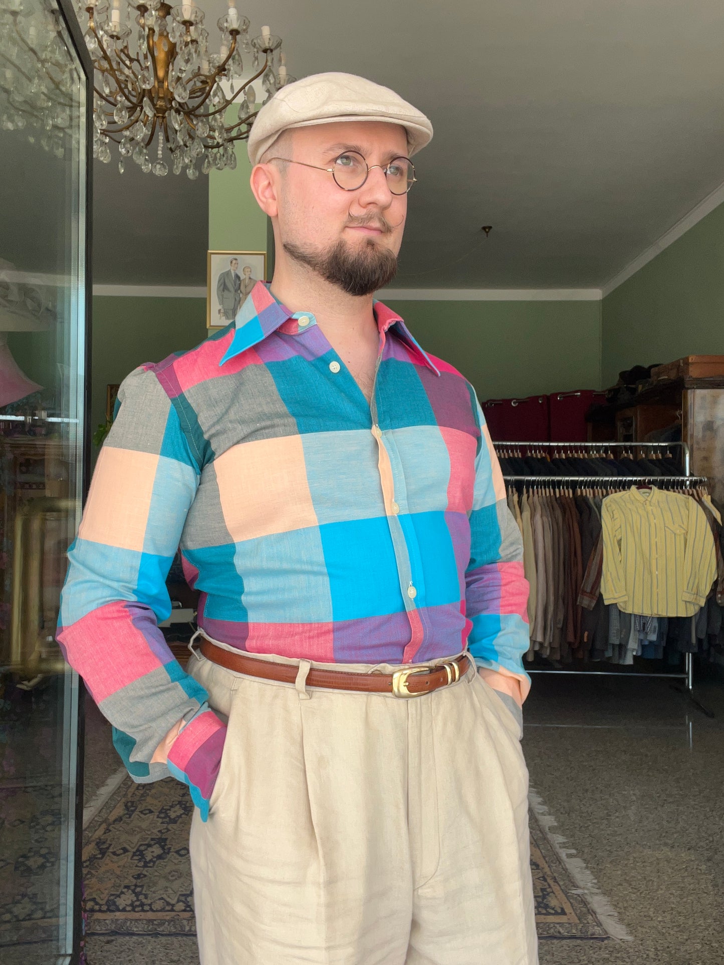 Camicia anni ‘70 cotone tg. S-M