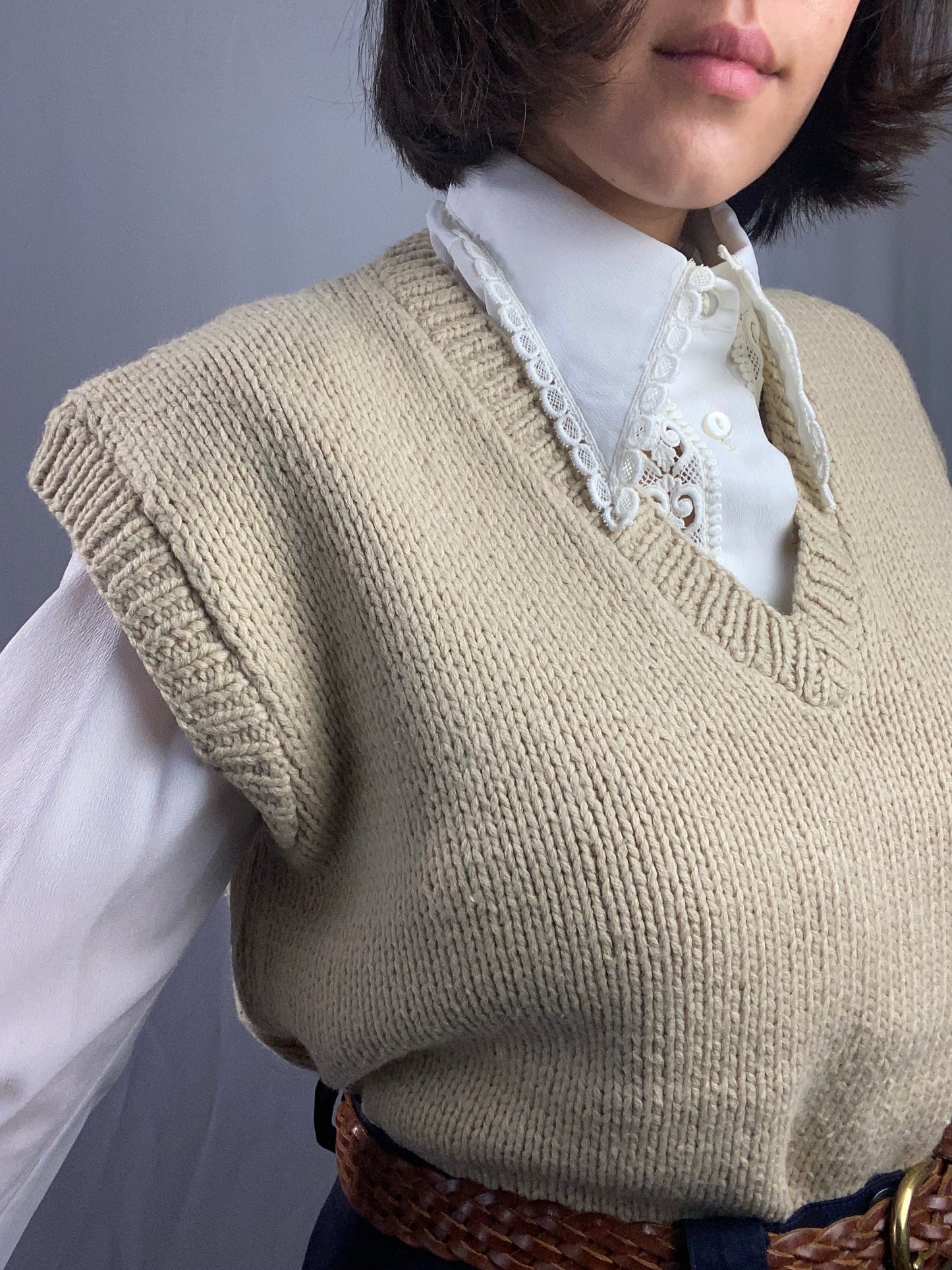 Gilet color nocciola