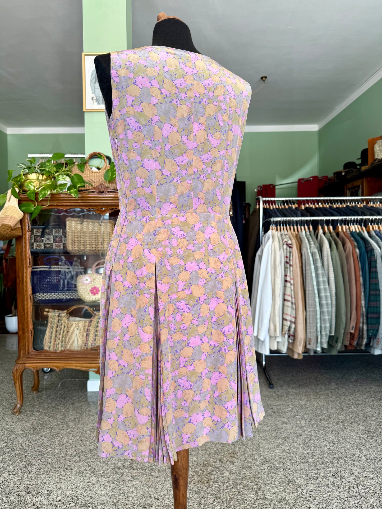 Abito anni ‘60 sartoriale con pieghe a fisarmonica - TG. 42/44 circa