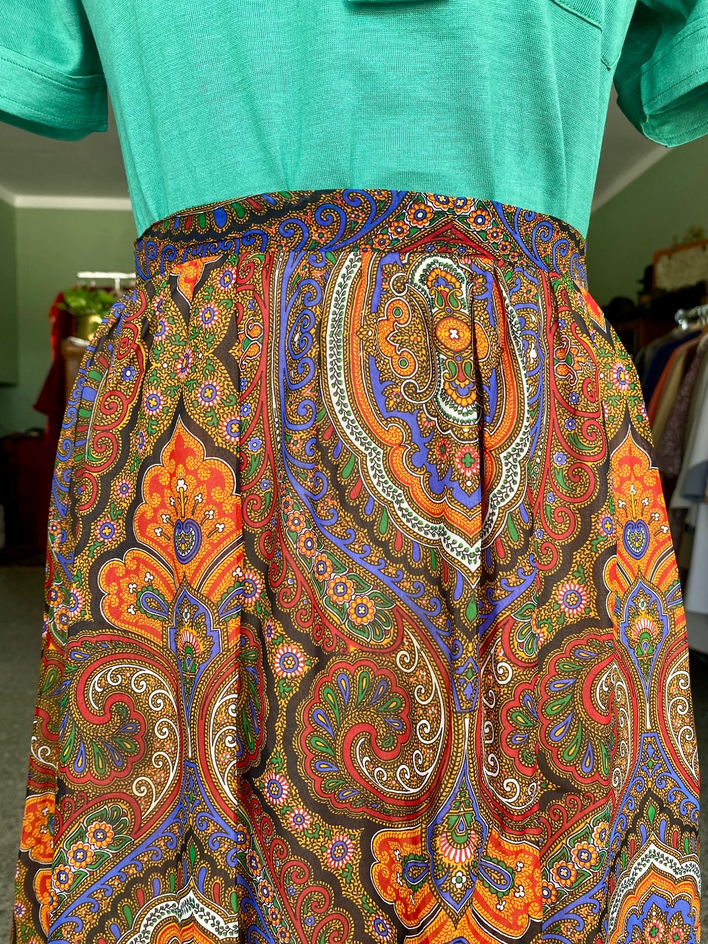 Gonna in seta fantasia Paisley - TG. 38