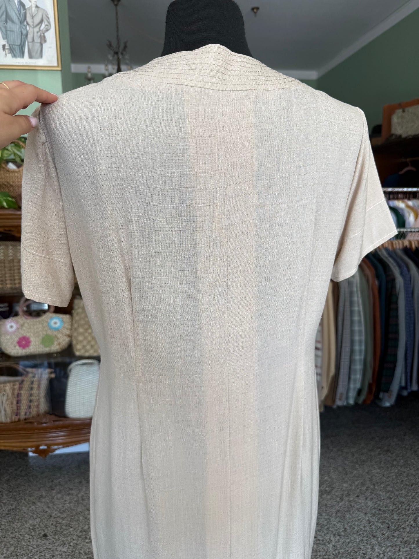Abito sartoriale anni ‘60 lino e seta - TG. 44/ 46