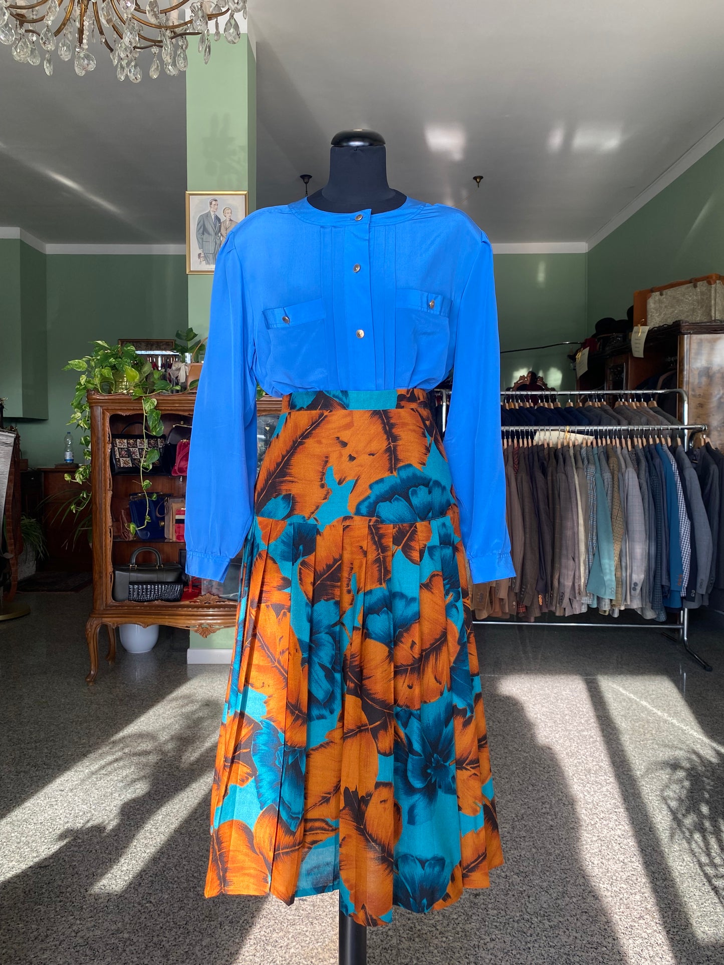 Camicia in seta blu - TG. 48/50