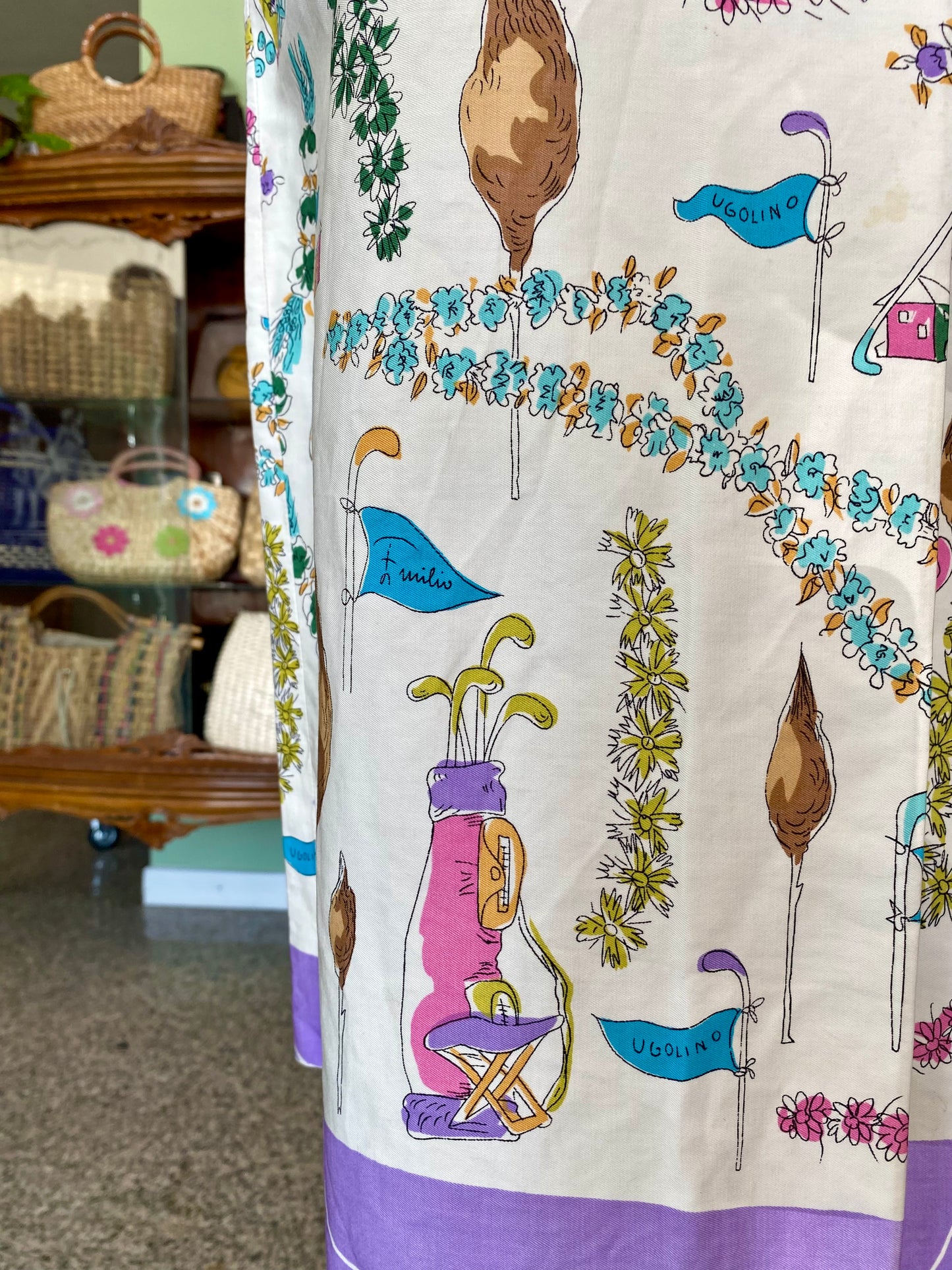 Abito sartoriale anni '60 con tessuto originale Emilio Pucci - TG. 46/48