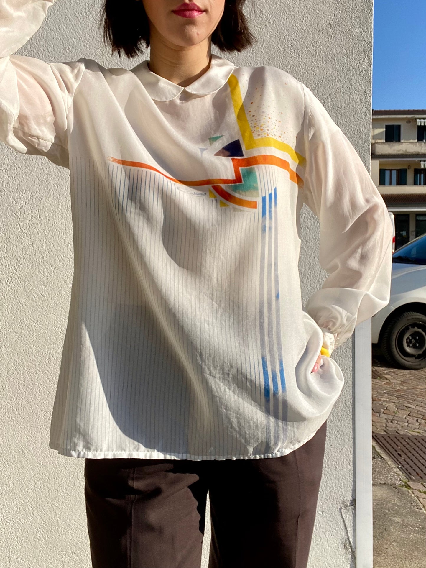 Camicia con stampa astratta - TG. 40/42