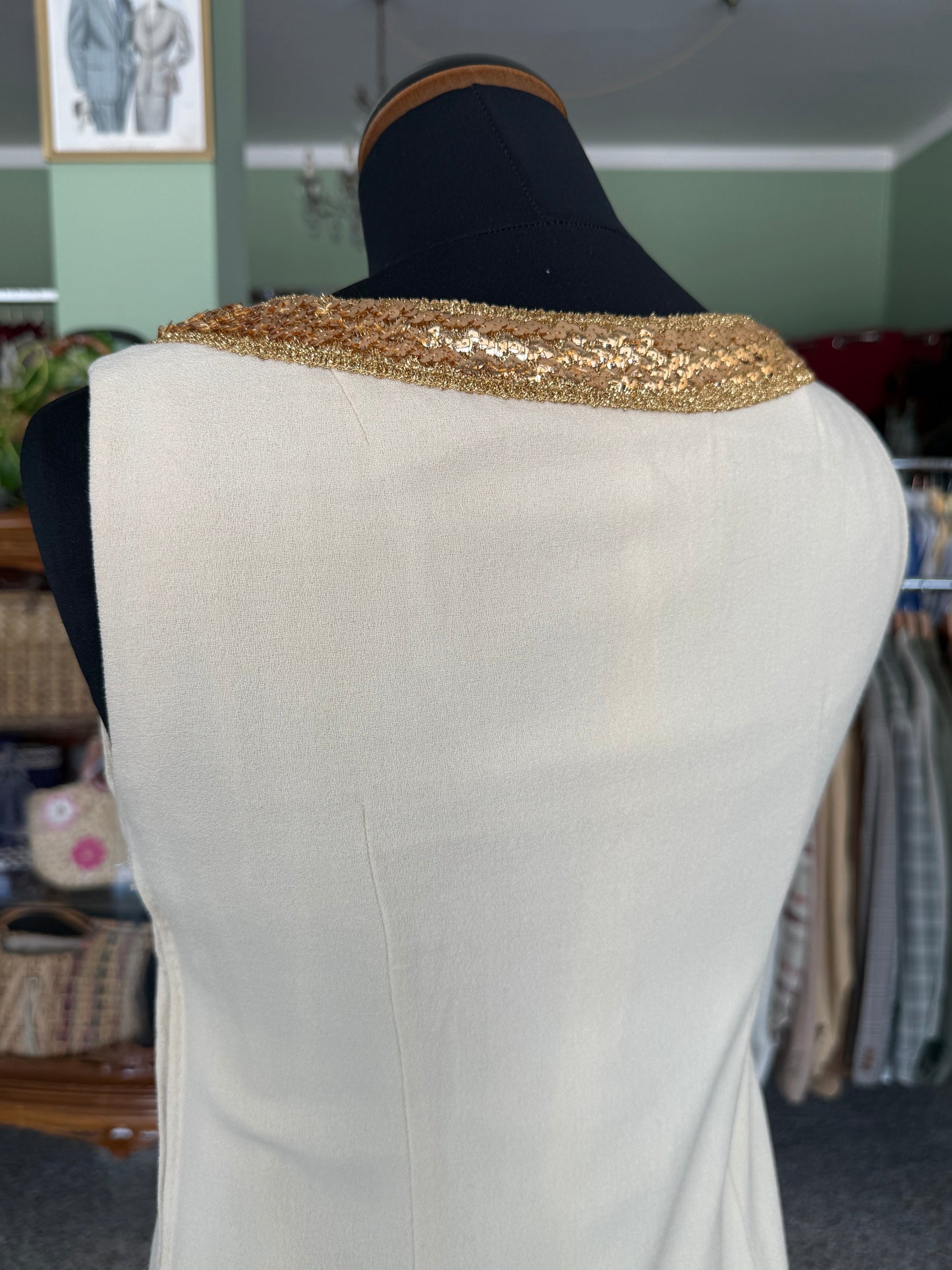 Mini dress anni ‘60 con strass oro - TG. 38