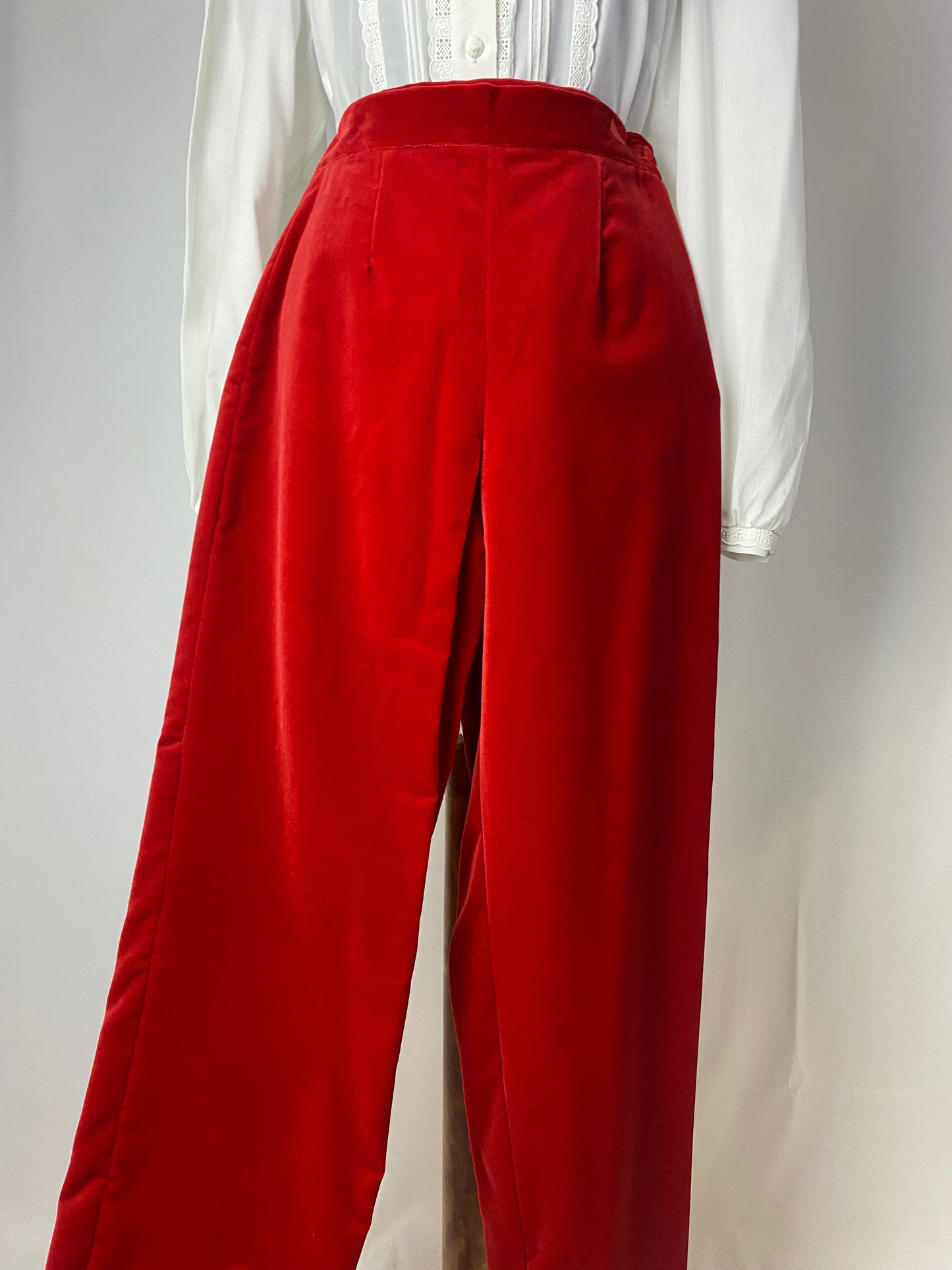 Pantaloni in velluto rosso - TG. 38/40