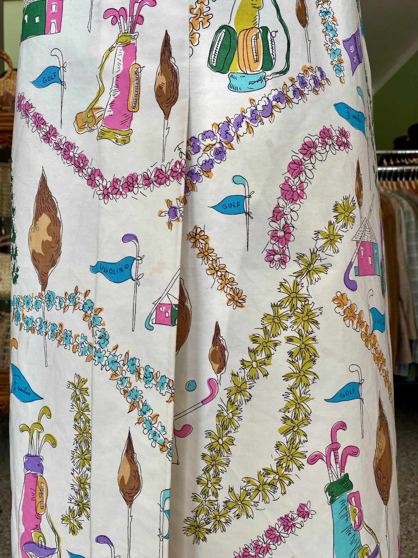 Abito sartoriale anni '60 con tessuto originale Emilio Pucci - TG. 46/48
