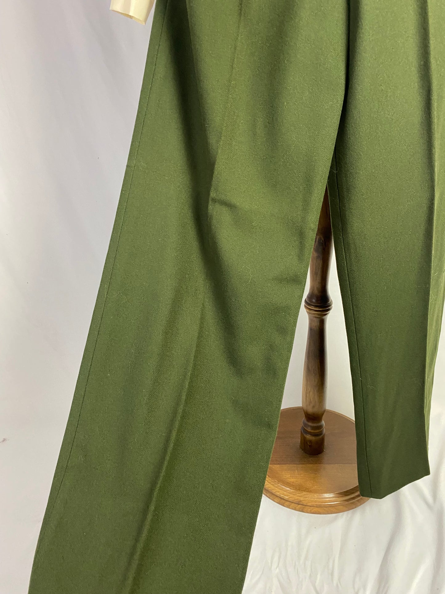 Pantaloni in lana verde bosco - TG. 40