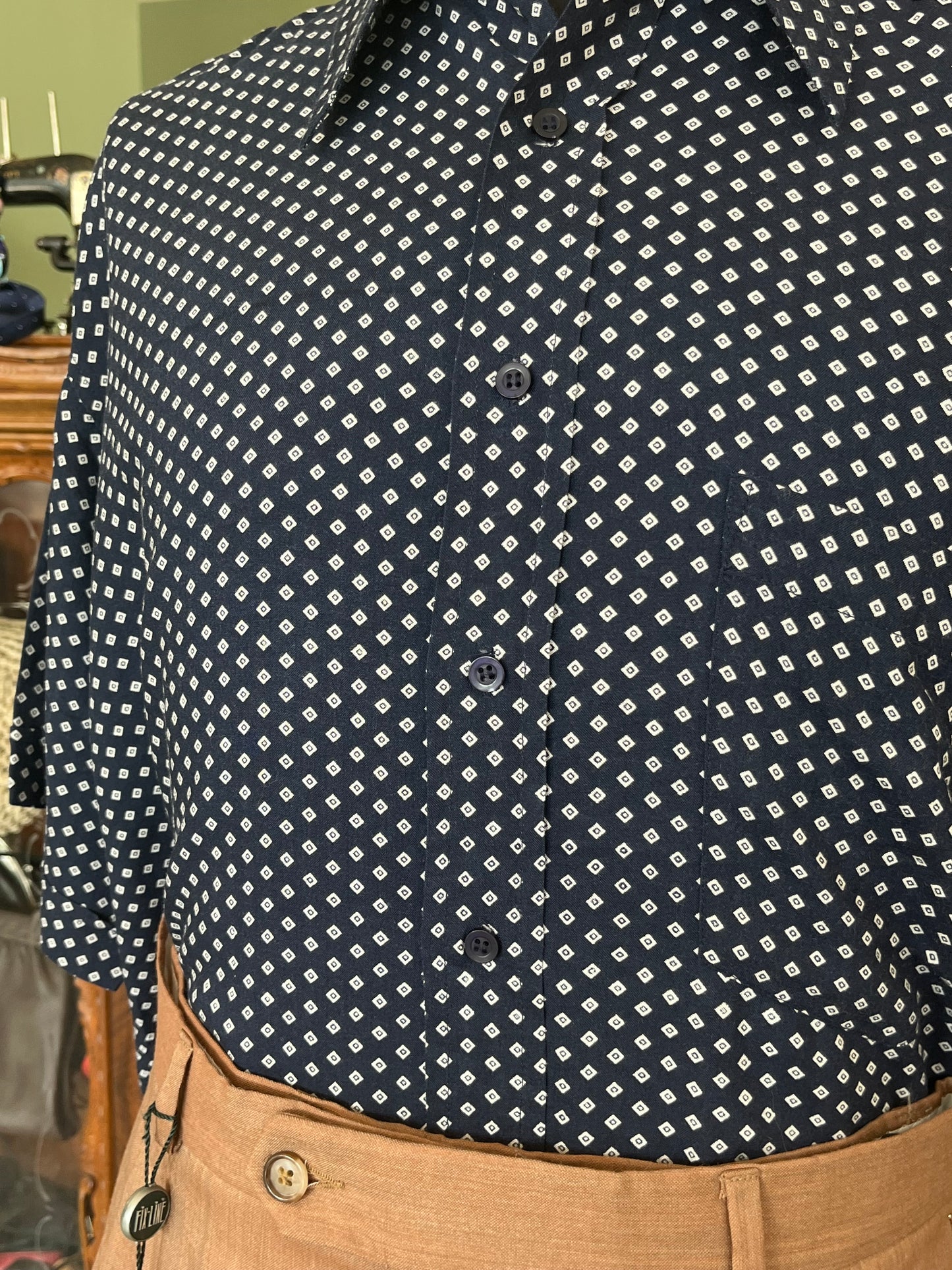 Camicia anni ‘80 a maniche corte viscosa M-L