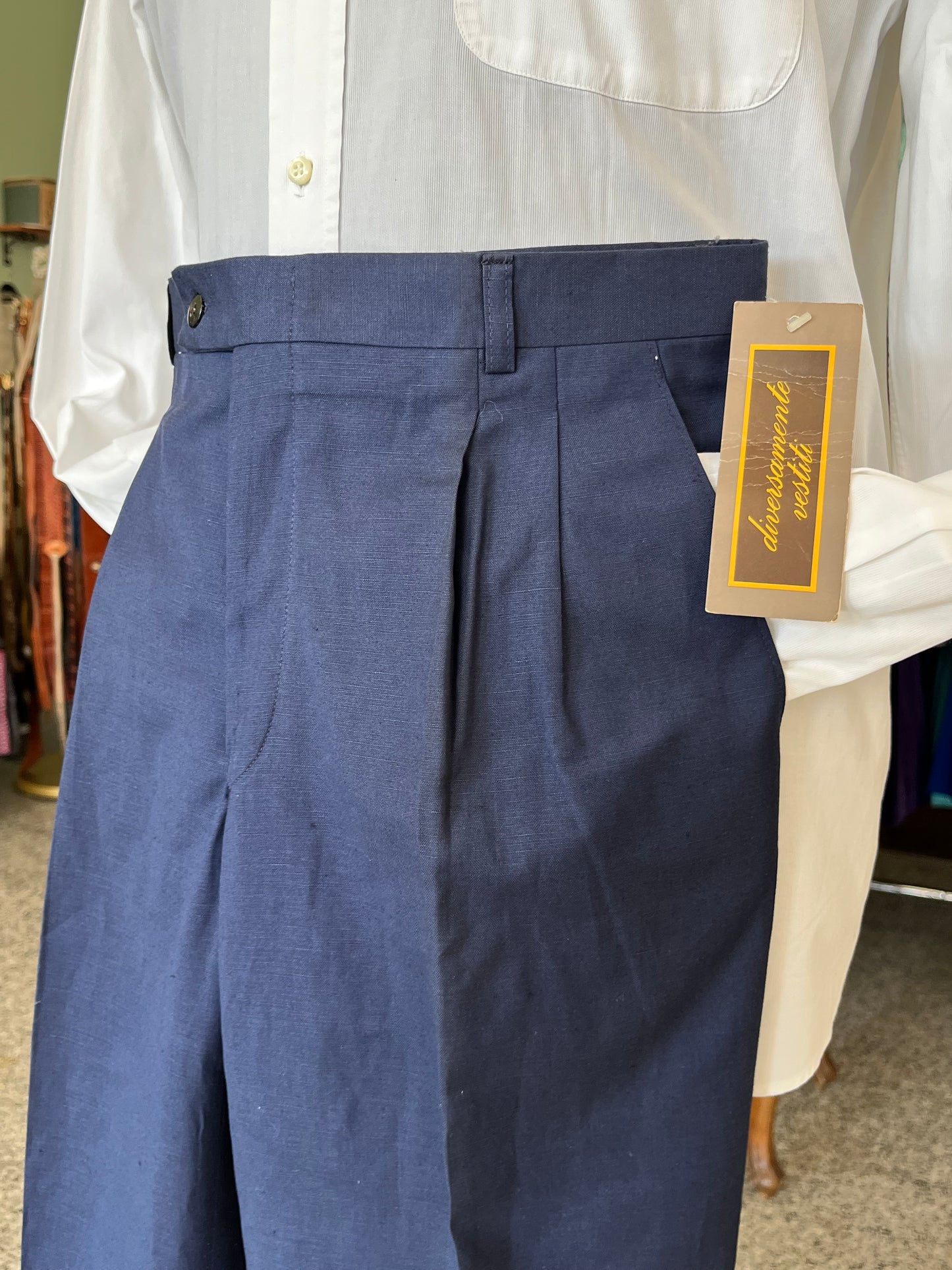 Calzoni in lino/cotone NOS tg. 46