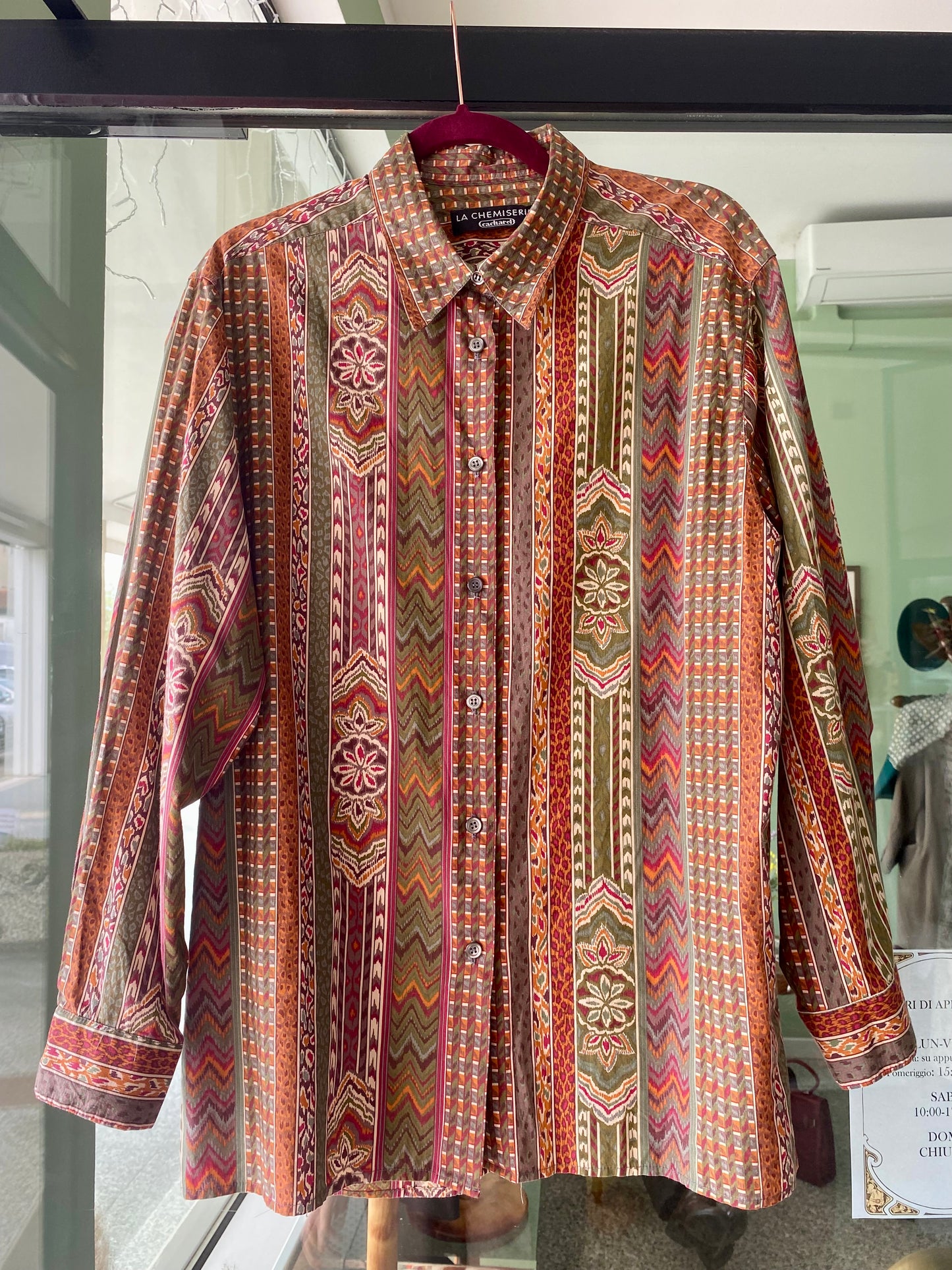 Camicia stampa etnica in cotone - TG. 44/46