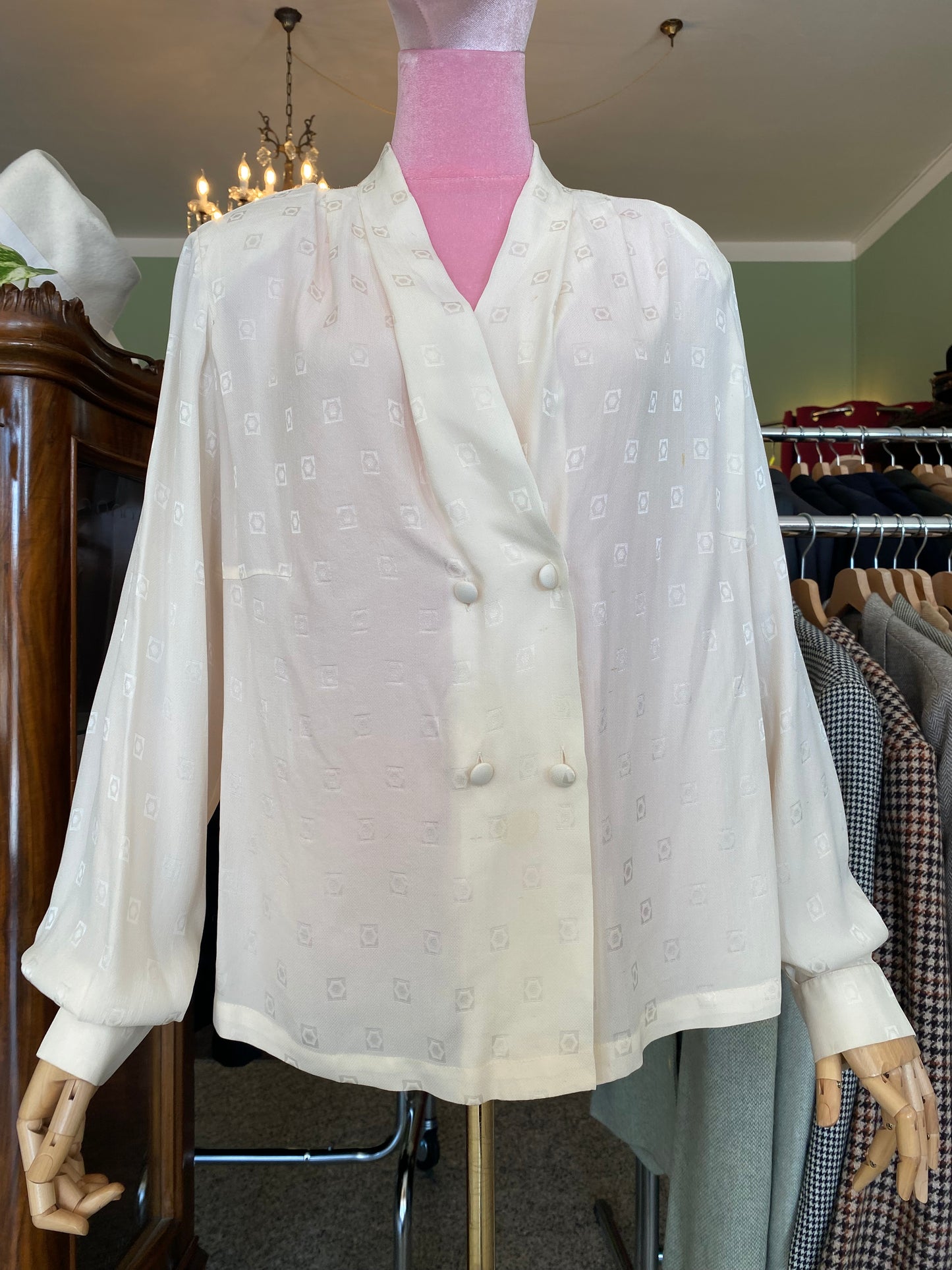 Camicia panna 100% seta - TG. 48/50