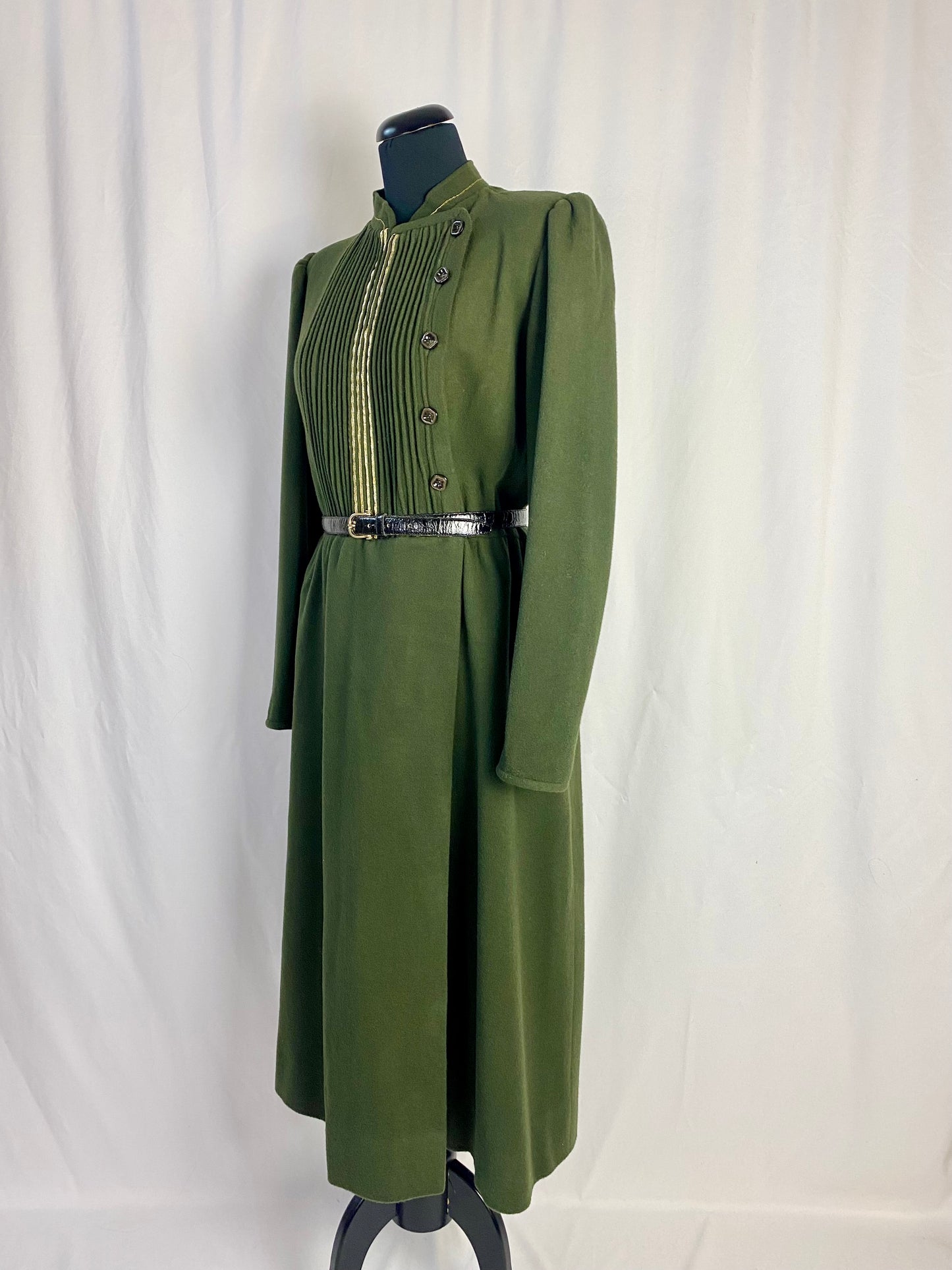 Abito verde bosco in lana - TG 48/50