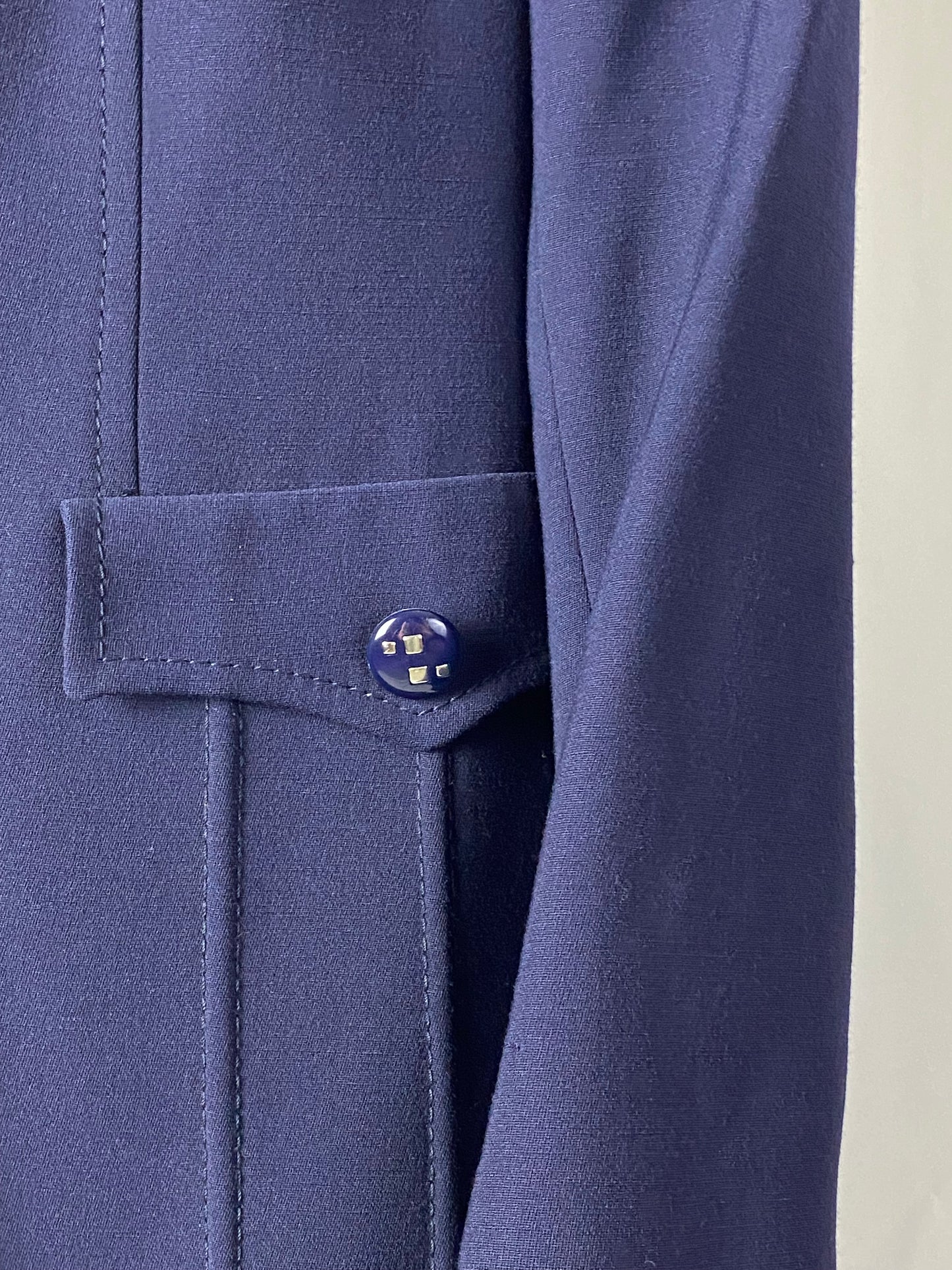 Cappotto anni ‘70 blu navy - TG. 42 circa
