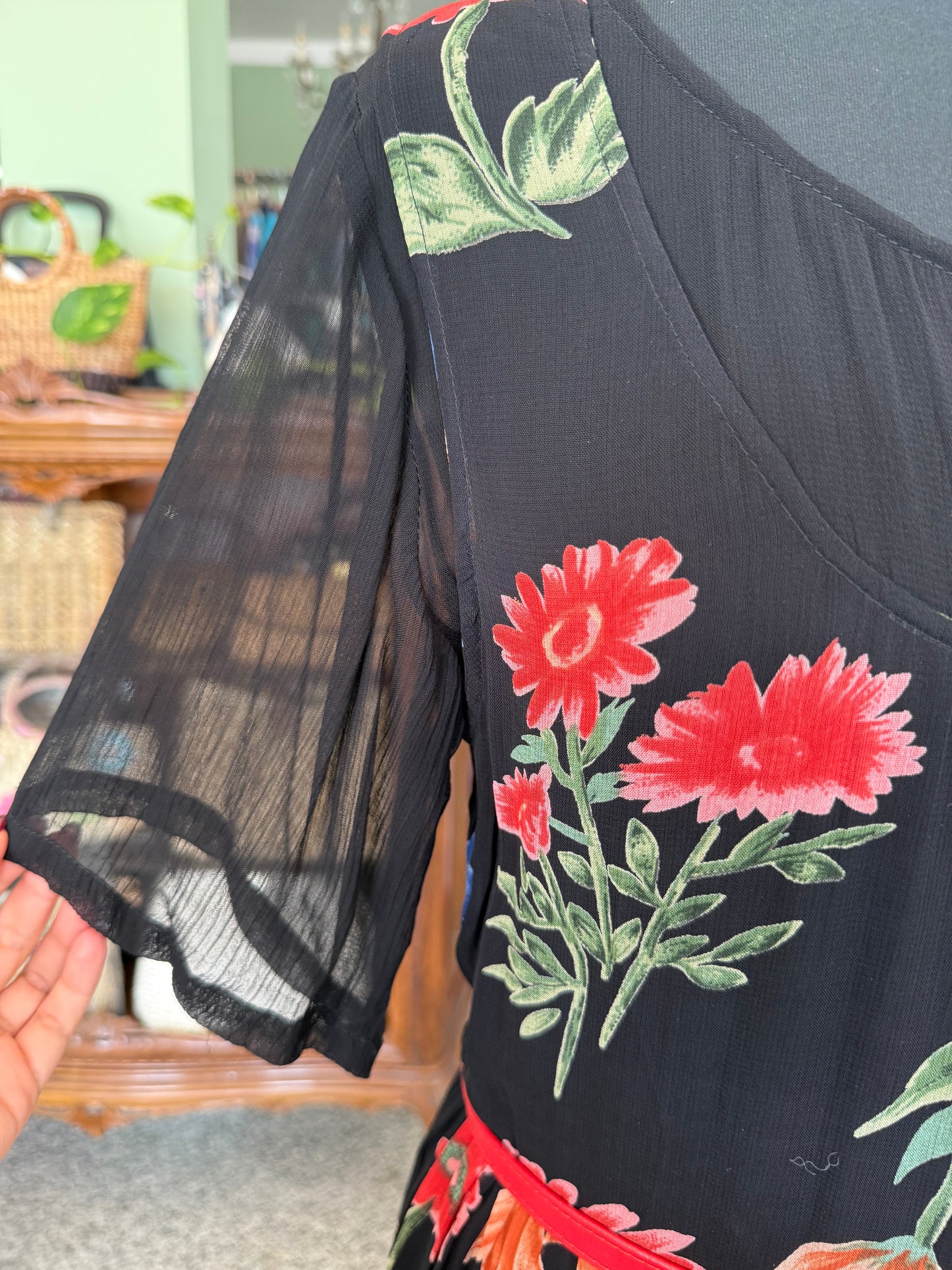 Abito elegante con stampa floreale - TG. 46