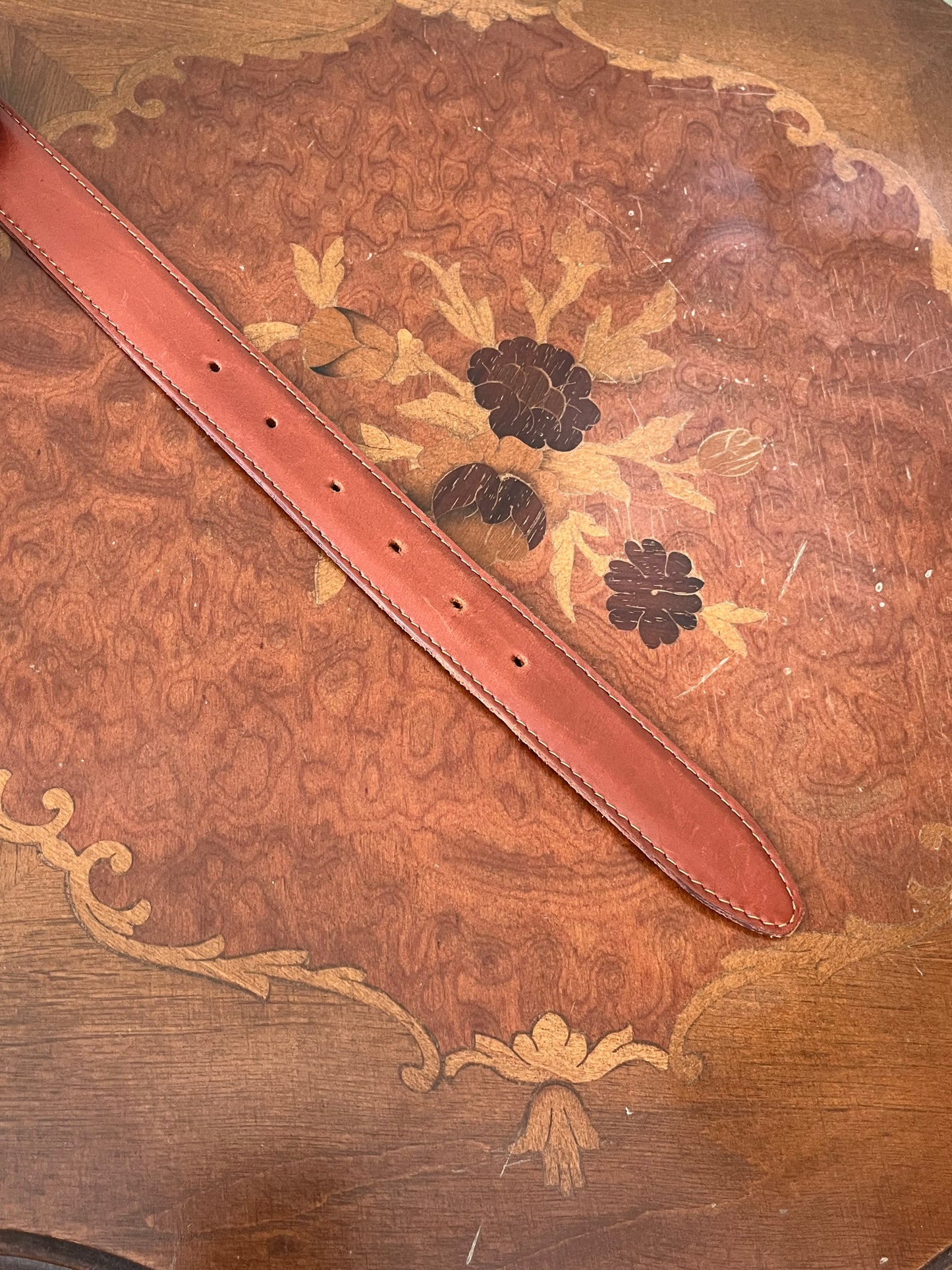 Cintura in pelle marrone