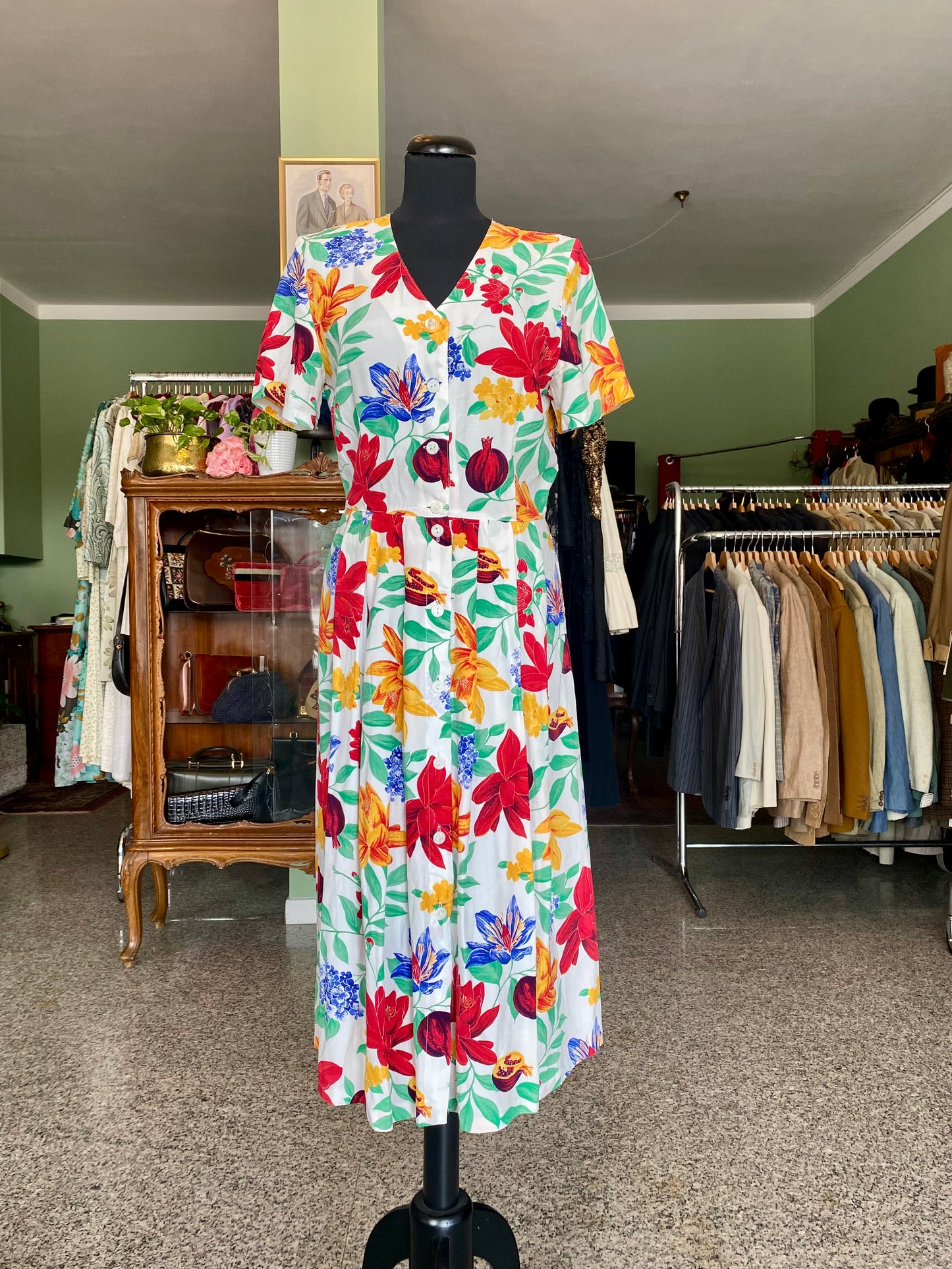 Abito chemisier con melograni - TG. 40