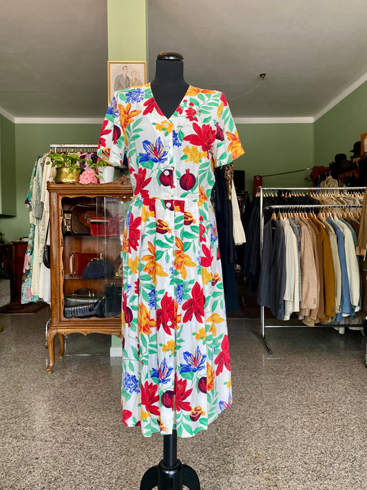 Abito chemisier con melograni - TG. 40