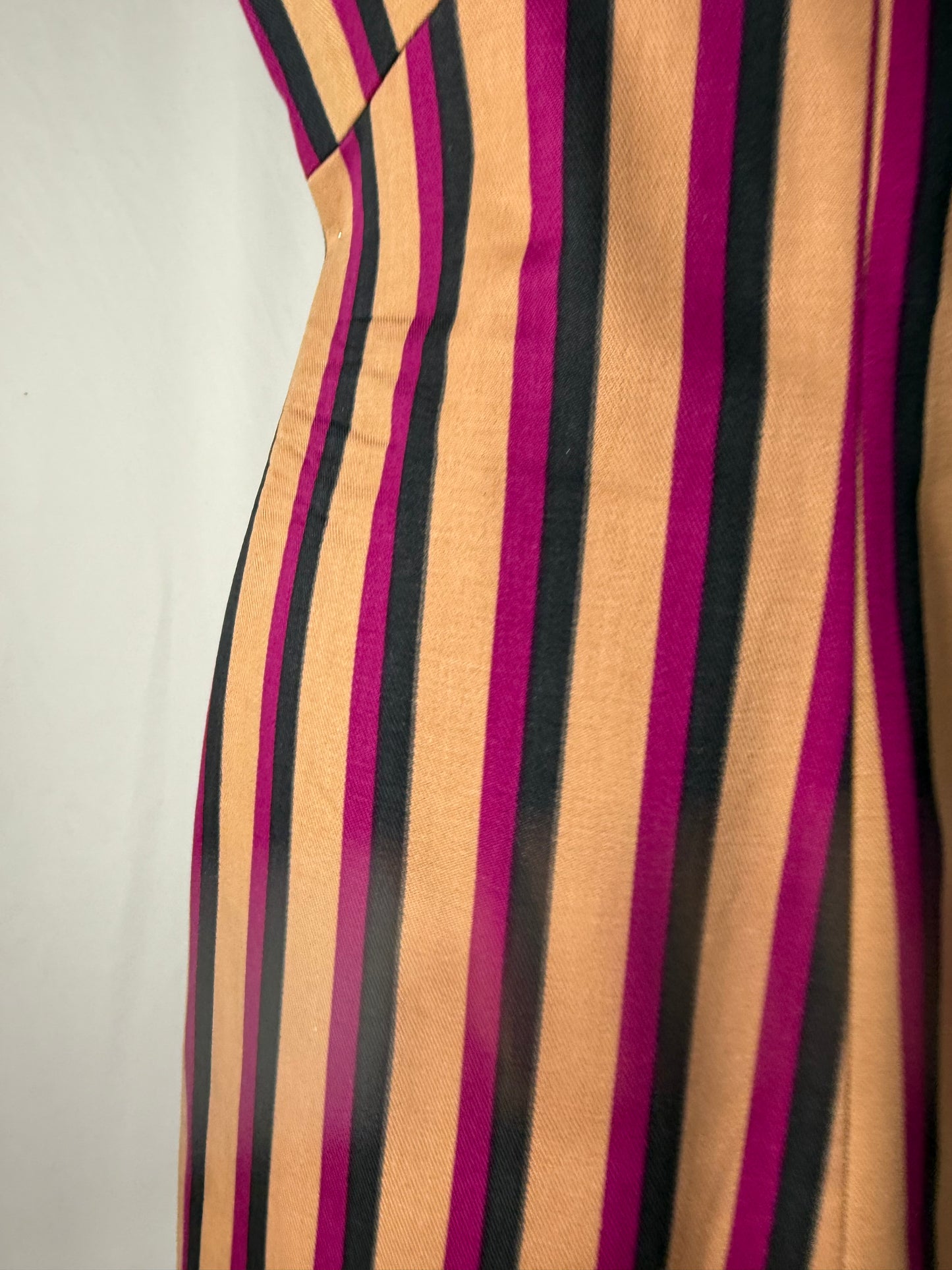 Abito anni ‘60 sartoriale a righe - TG. 40