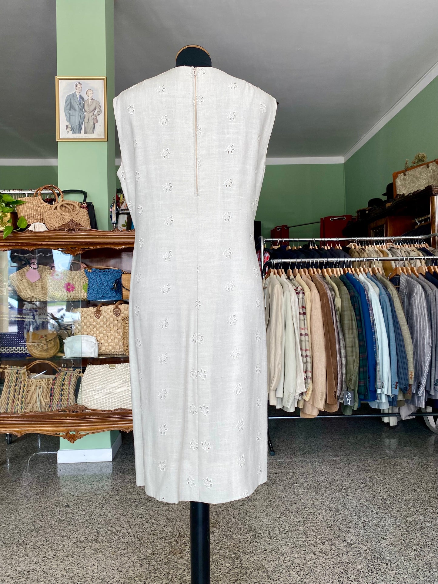 Abito sartoriale anni ’60 – ricamo a corolla - TG. 46 circa