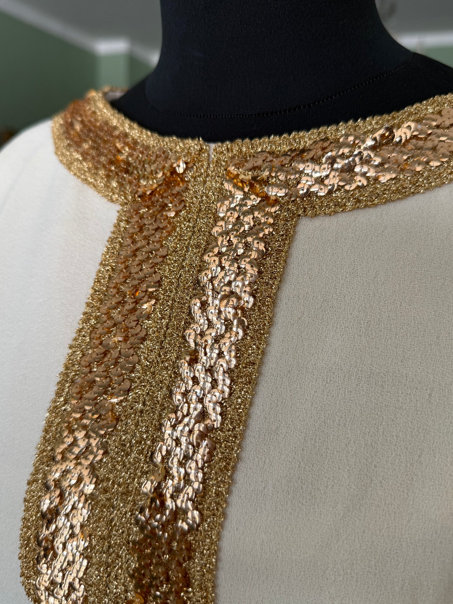 Mini dress anni ‘60 con strass oro - TG. 38