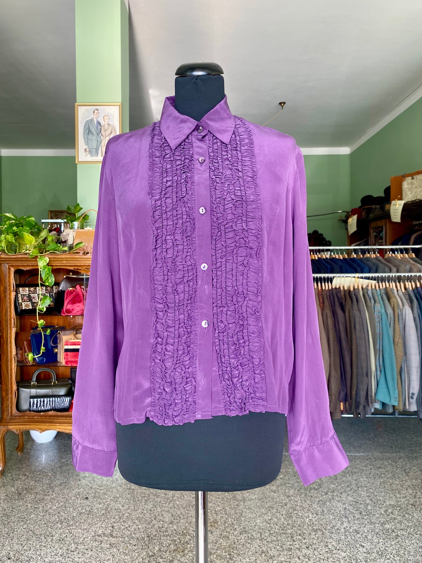Camicia in seta viola - TG. 40/42