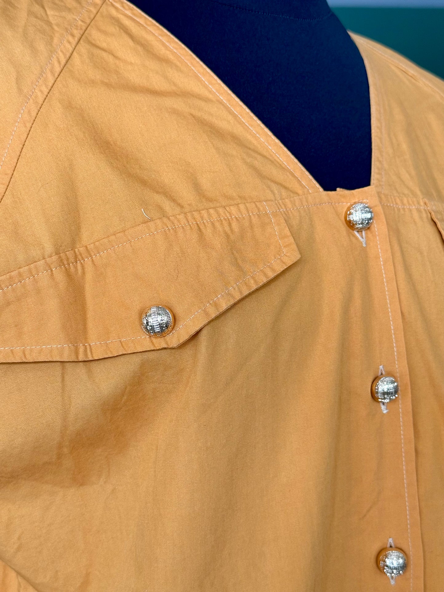Camicia giallo ocra in cotone - TG. 46 circa