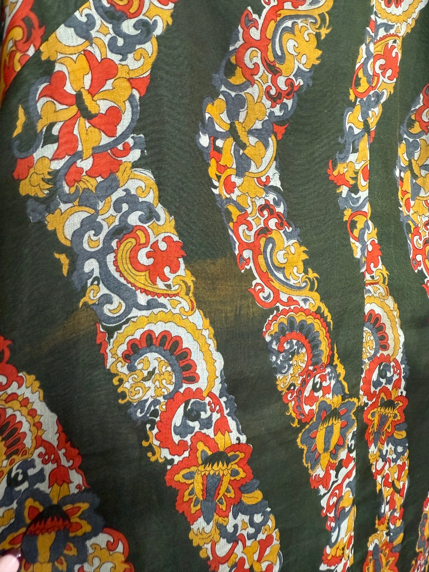 Abito in organza di seta stampata - Inizio anni ’70 - TG. 44