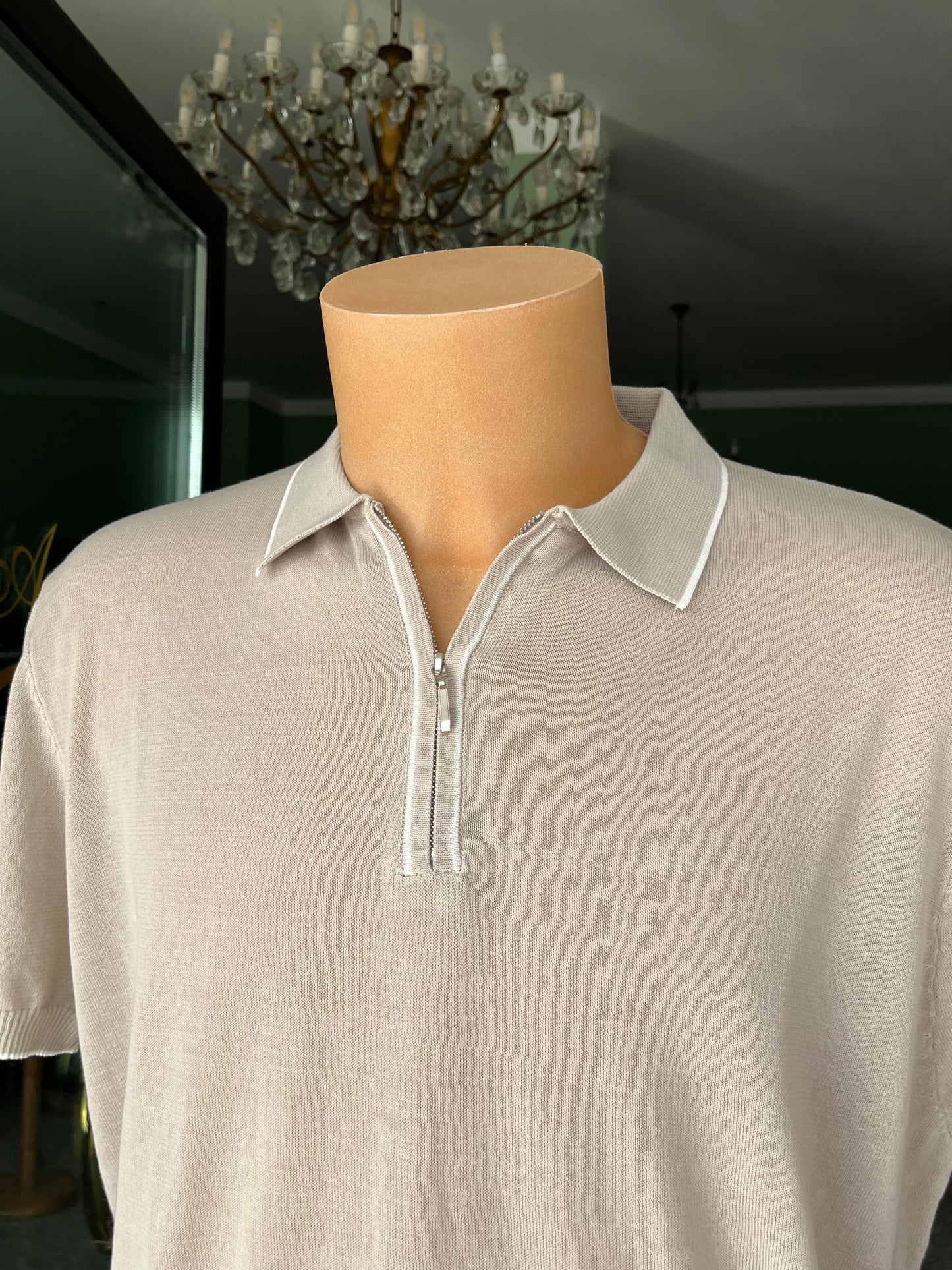 Polo a maniche corte cotone/lino tg. 56-58