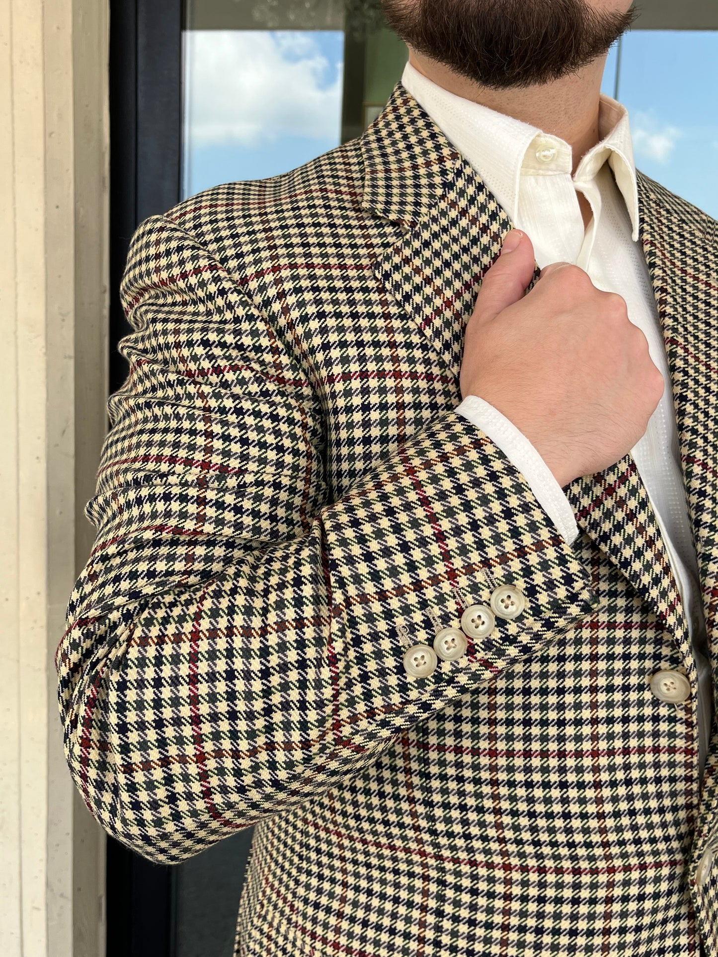 Giacca Corneliani anni '80 pied-de-poule tg. 48-50