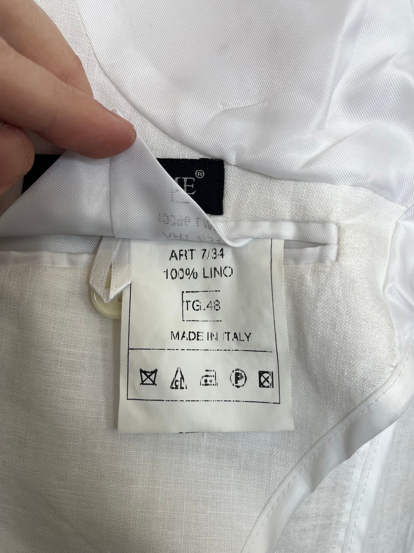 Completo in lino bianco NOS tg. 46
