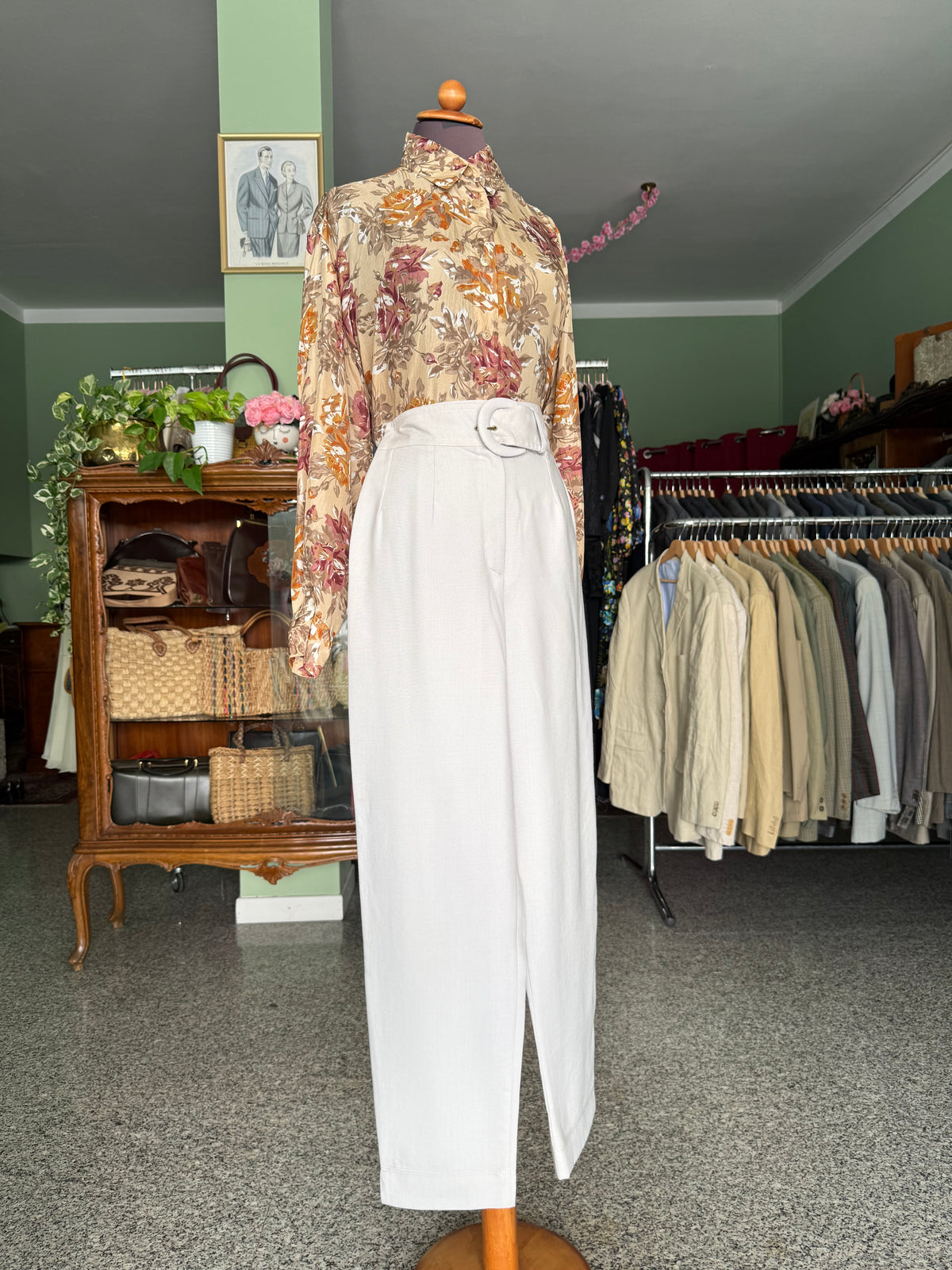 Pantaloni bianco perla - TG. 40