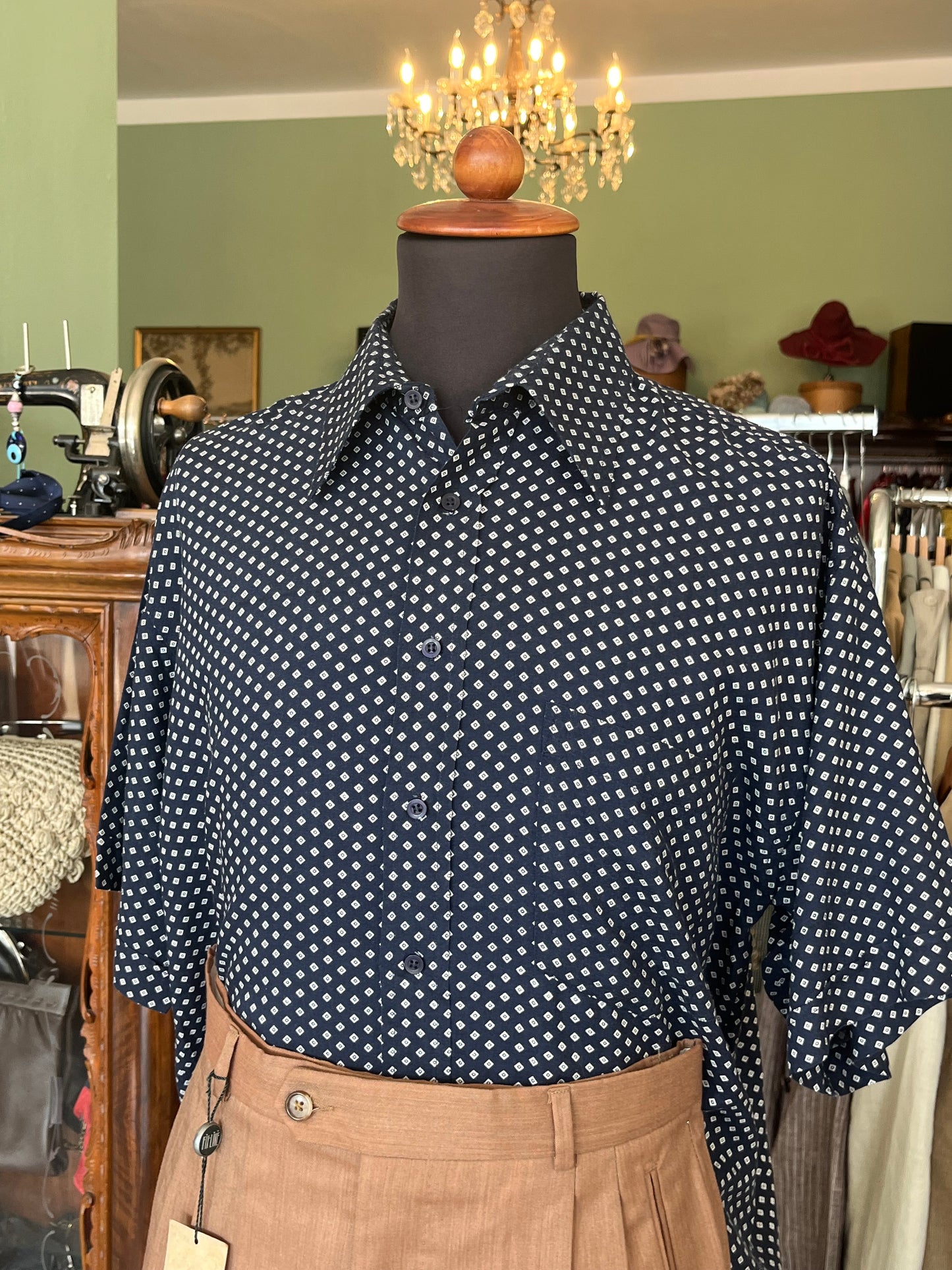 Camicia anni ‘80 a maniche corte viscosa M-L
