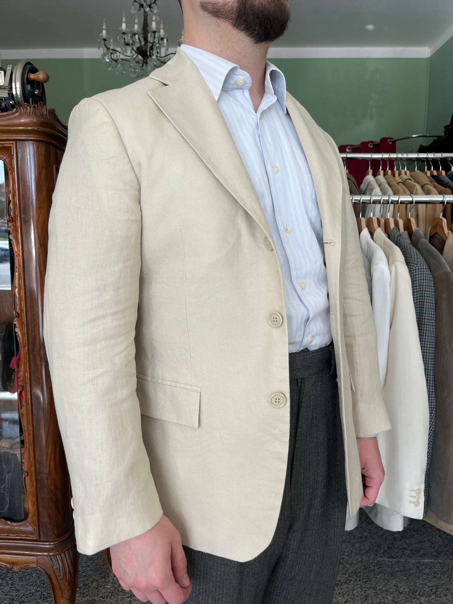 Giacca anni ‘90 lino crema 46-48