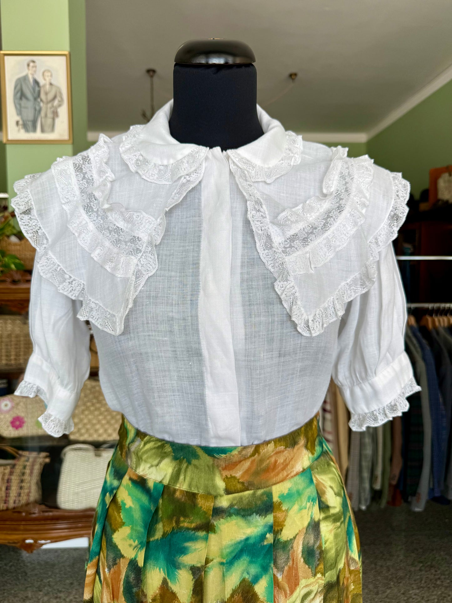Camicia in garza di cotone anni ‘40 - TG. 38/40
