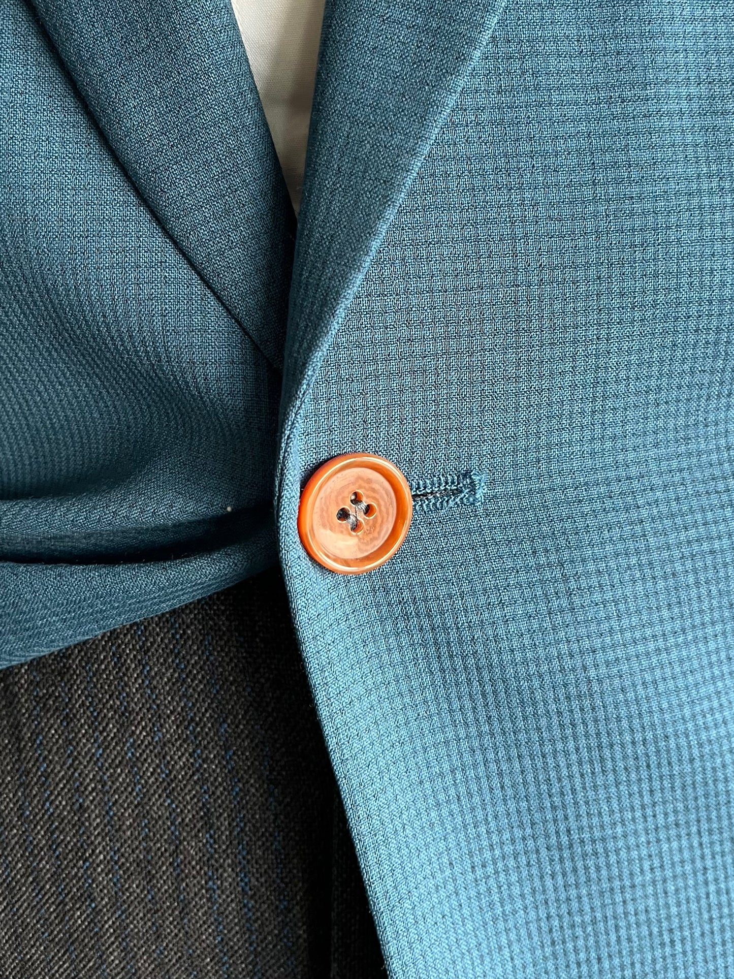 Giacca anni ‘80 blu vivace