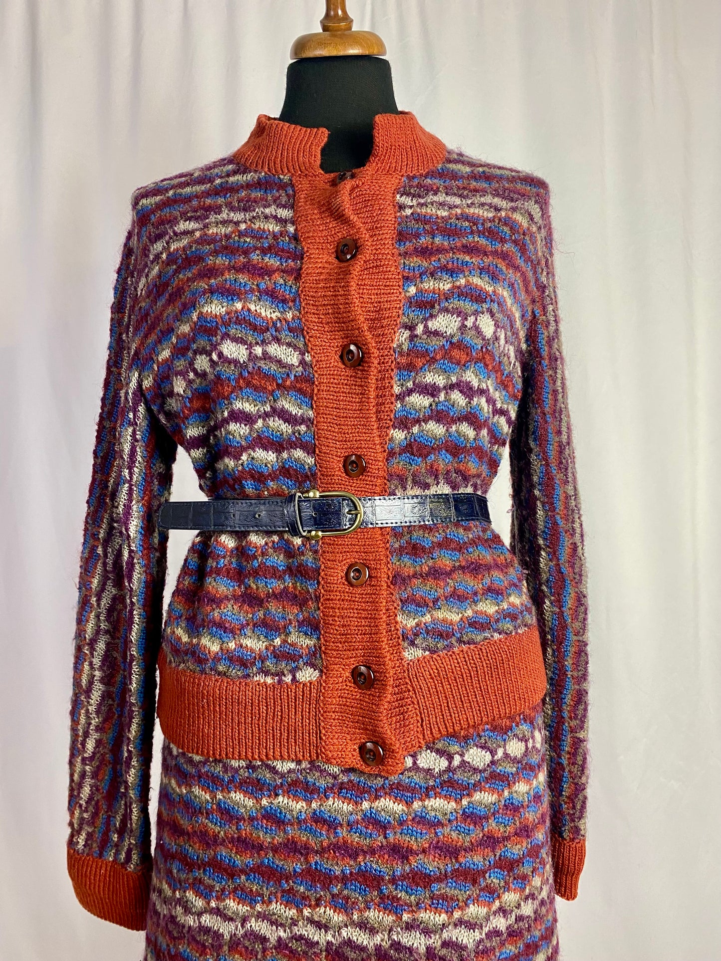 Set anni ‘70 cardigan + gonna - TG. 44